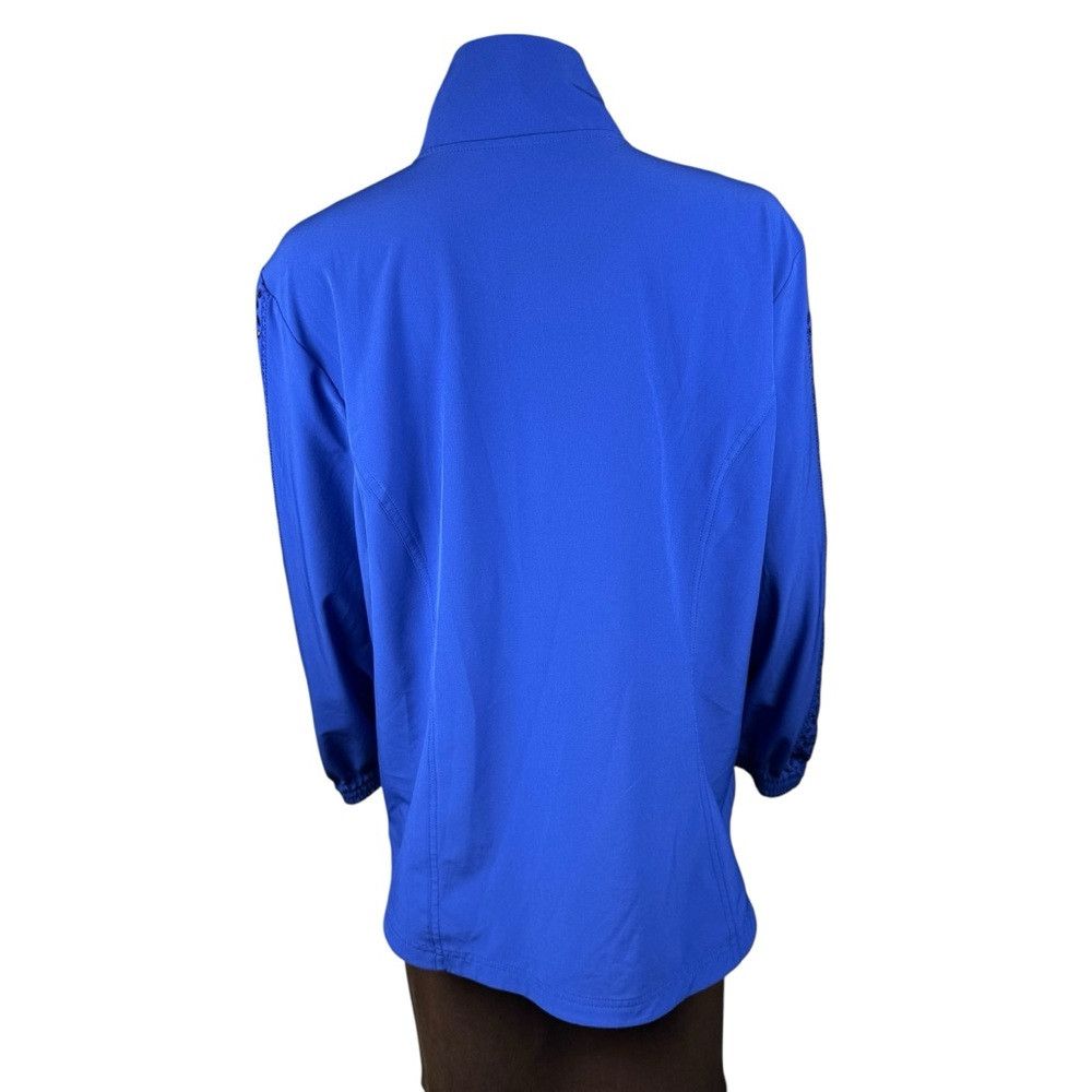 Chicos Chico's Neema Cutwork Rich Cobalt Jacket Size 3 US XL Size XL / US 12-14 / IT 48-50 - 4 Thumbnail