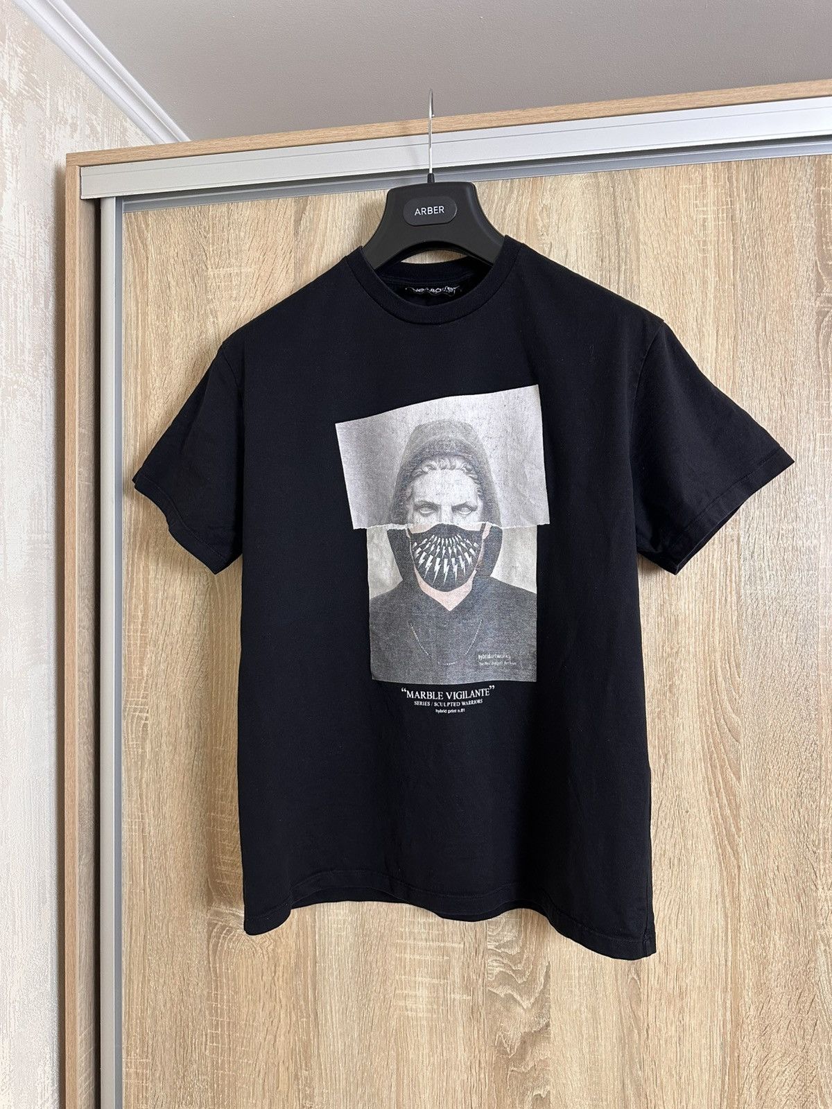 🔥 Neil Barrett Marble Vigilante Hybrid Print n.61 T Shirt