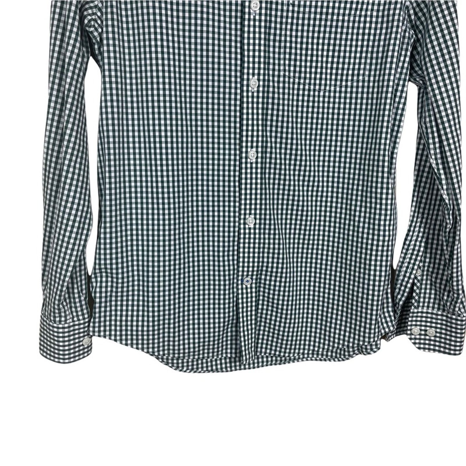 Gap Gap Gingham Long Sleeve Wrinkle Resistant Top Green White S Size US S / EU 44-46 / 1 - 3 Thumbnail
