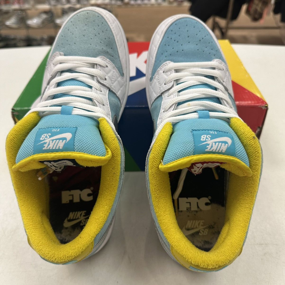 Nike Size 10.5 - Nike FTC x Dunk SB Low Lagoon Pulse DH7687-400 Size US 10.5 / EU 43-44 - 3 Thumbnail