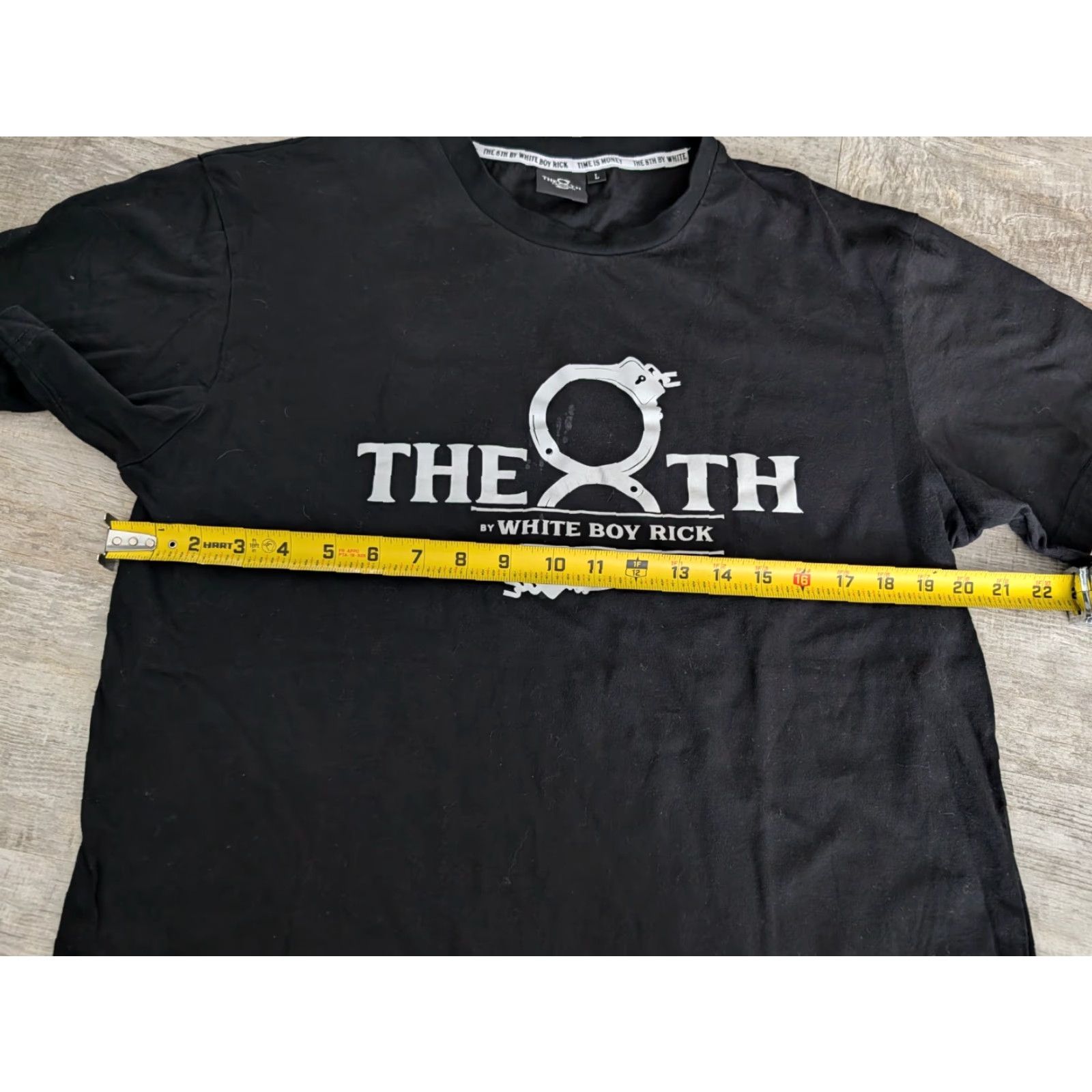 Vintage Time Is Money White Boy Rick The 8th Black Graphic T Shirt Sz L Eight Amendment Size US L / EU 52-54 / 3 - 7 Thumbnail