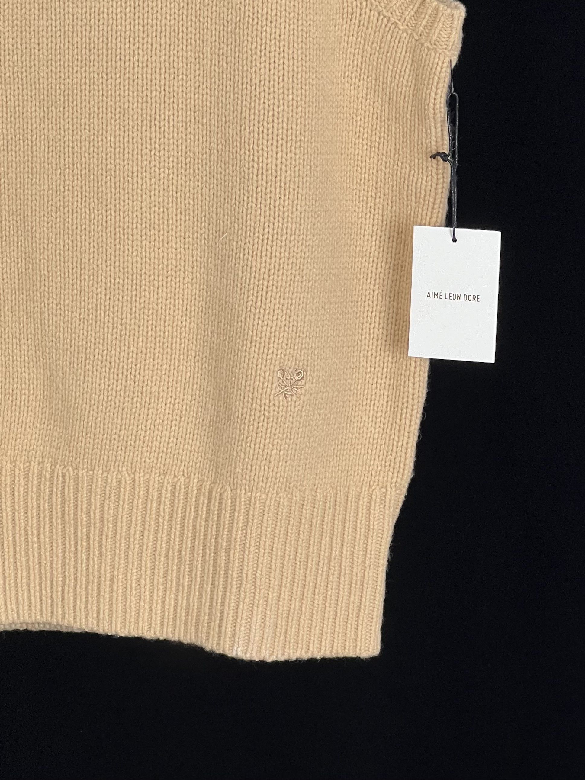 Aime Leon Dore Brand New ALD Knit Crewneck Vest Tan FW22 | Grailed
