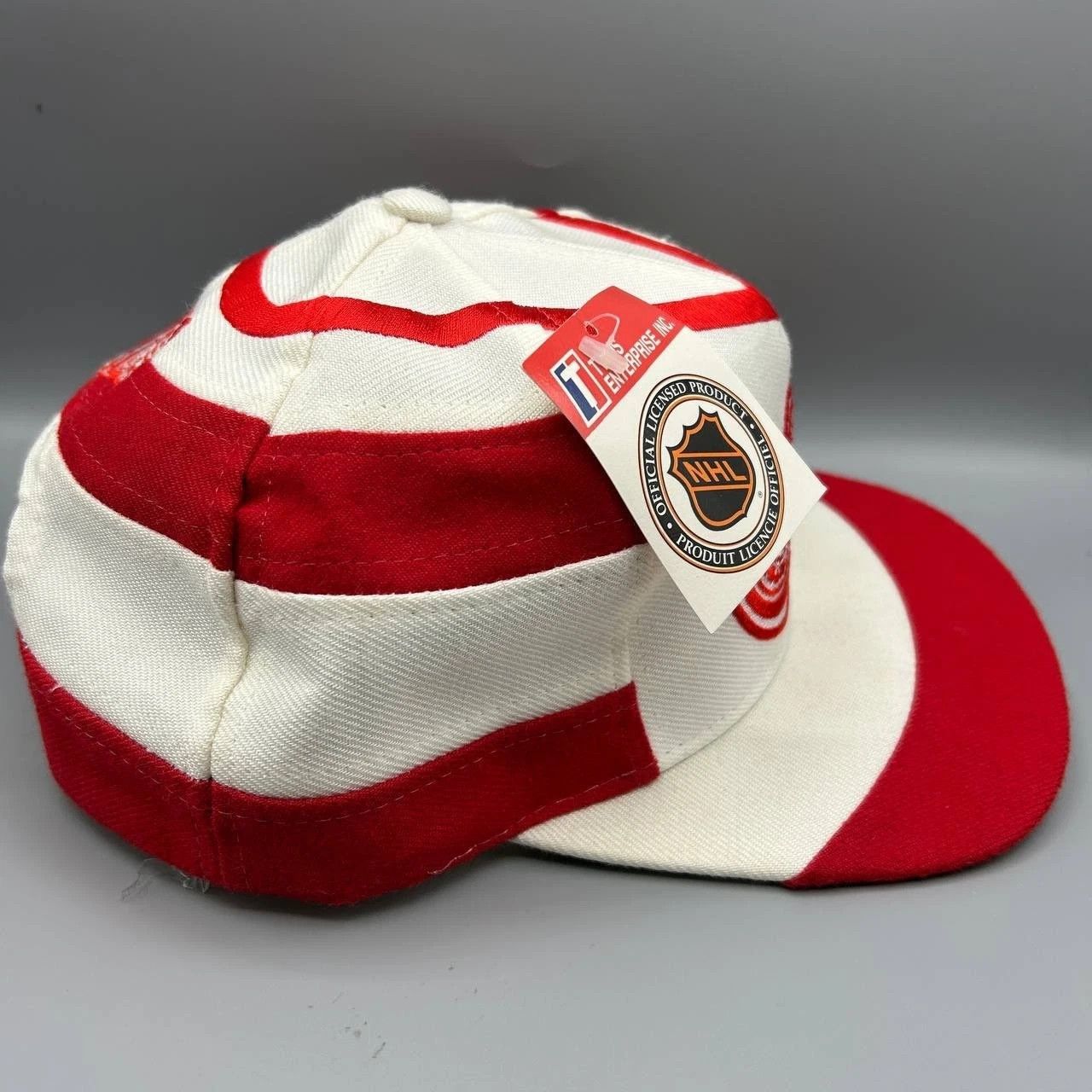 Twins Enterprise Inc. Vintage Detroit Red Wings Hat Men White NHL Snap Back Cap Size ONE SIZE - 3 Thumbnail