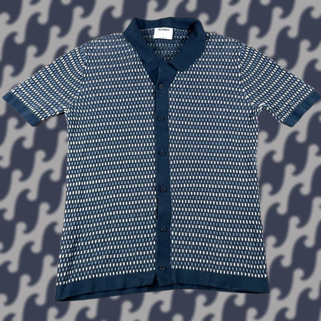 Old Navy Old Navy Casual Button Down Short Sleeve Shirt Blue Thick Cotton Men’s Small Shirt Size US S / EU 44-46 / 1 - 1 Thumbnail