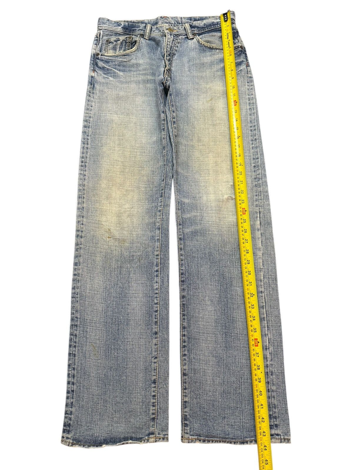 Edwin Vintage 90s Japanese Brand Light Faded Wash Wide Leg Loose Size US 31 - 9 Thumbnail