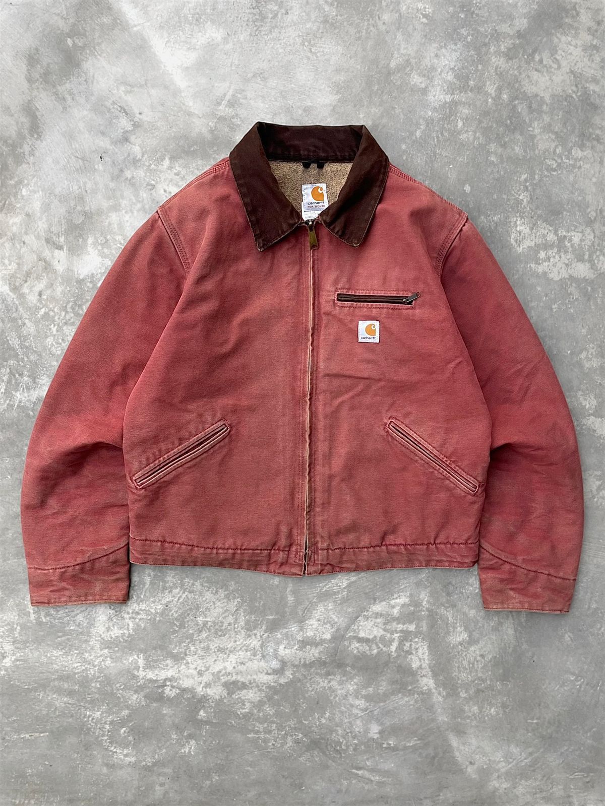 Carhartt Vintage Carhartt WJ097 Detroit Jacket Faded Pink-Salmon🍣 Size US L / EU 52-54 / 3 - 1 Thumbnail