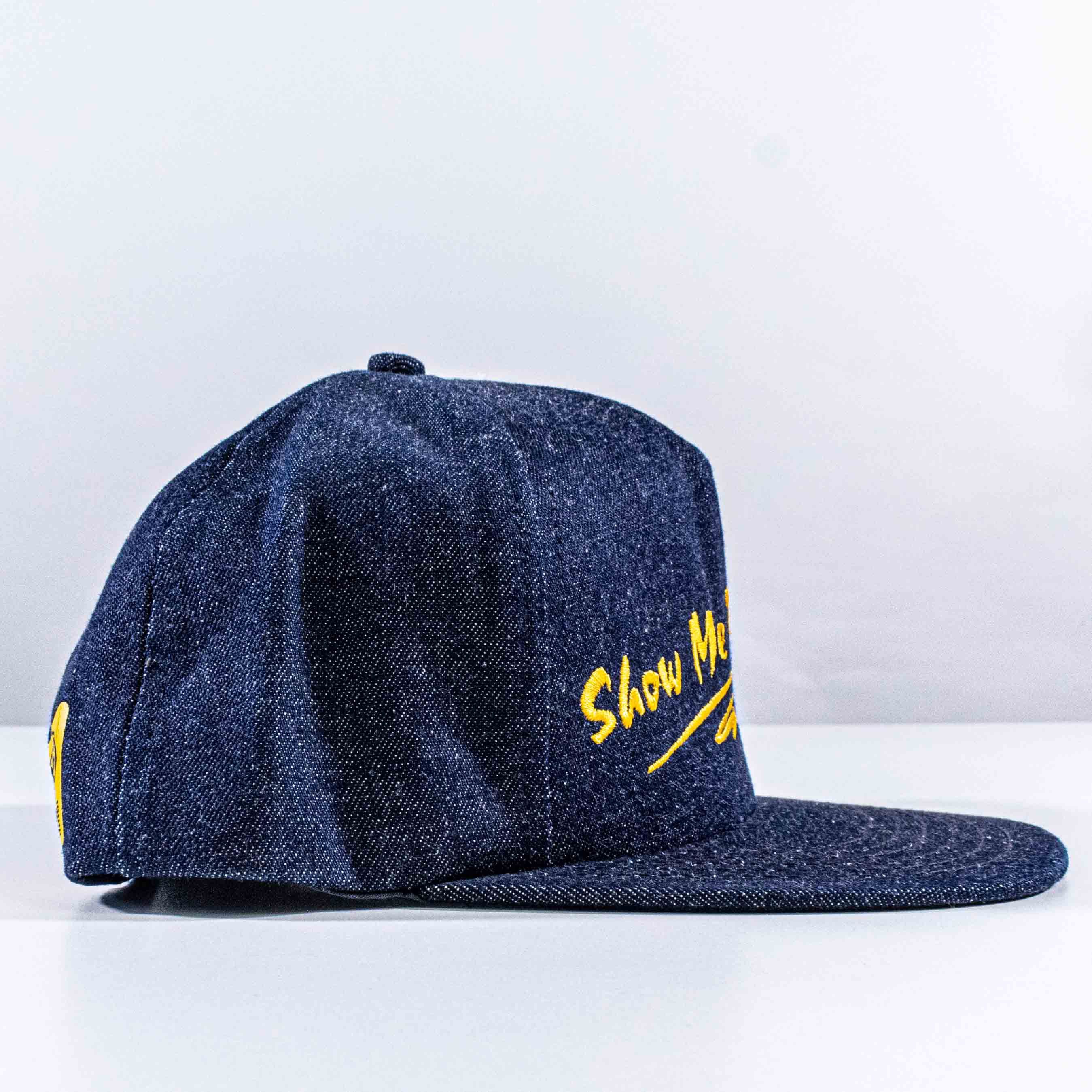 Vintage VTG 90s Show Me The Label Union Made Denim Snapback Hat Size ONE SIZE - 5 Thumbnail