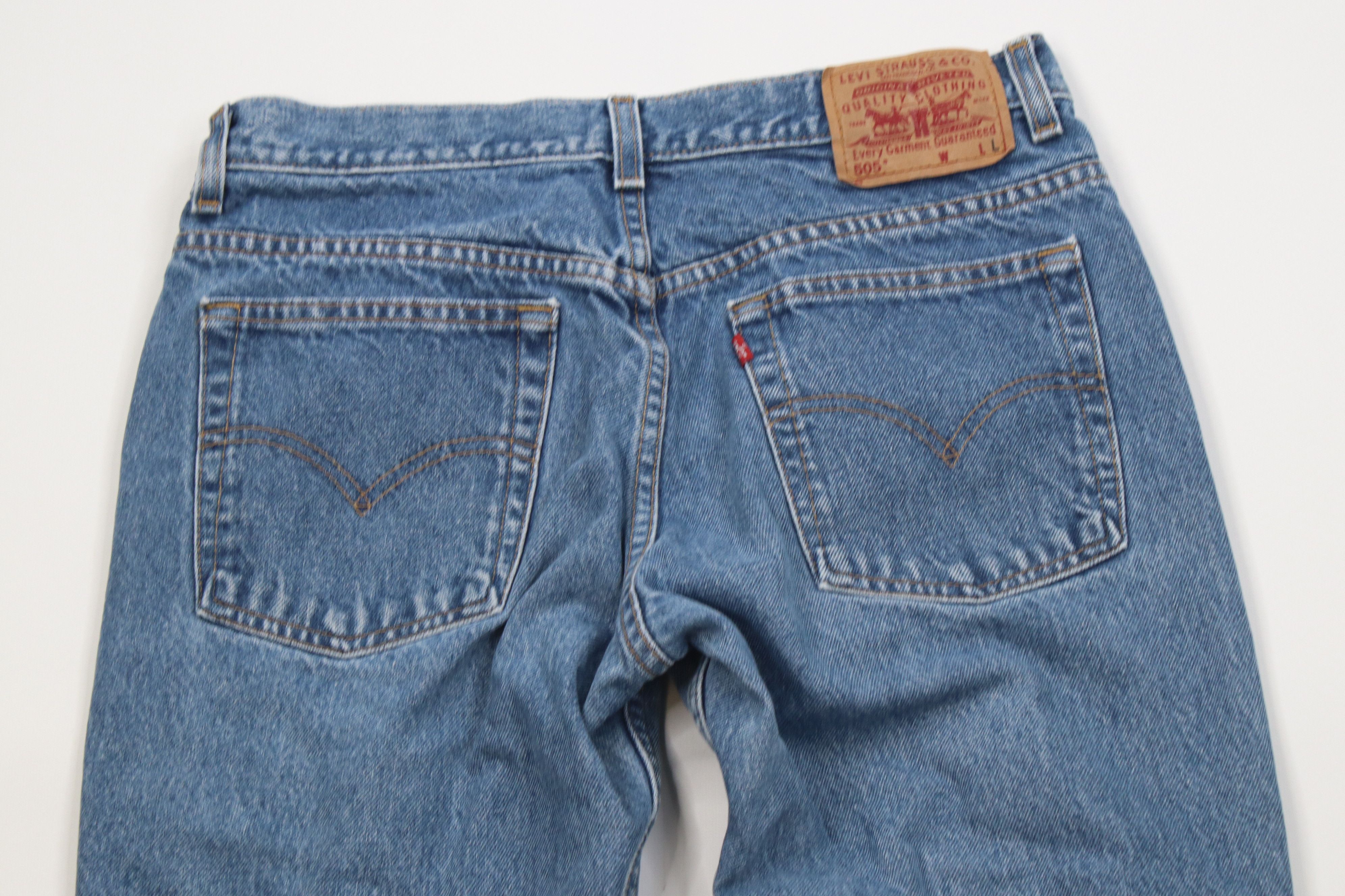 Levi's Vintage Y2K Levis 505 Off Regular Straight Leg Jeans Blue Size 32" / US 10 / IT 46 - 11 Thumbnail