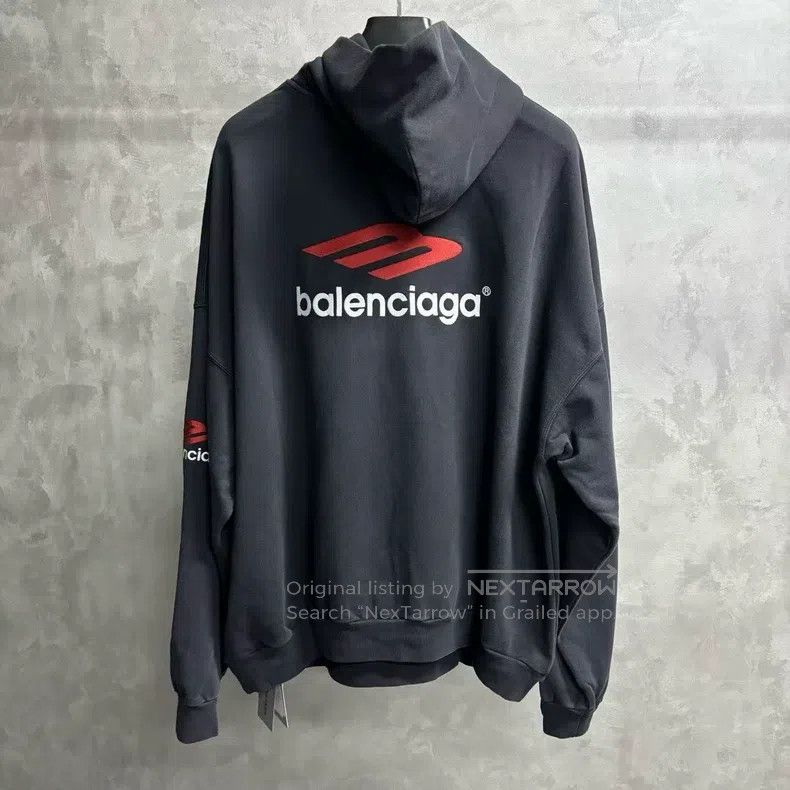 Balenciaga Balenciaga Black Letter Pattern Printed Hoodie Size US L / EU 52-54 / 3 - 6 Thumbnail