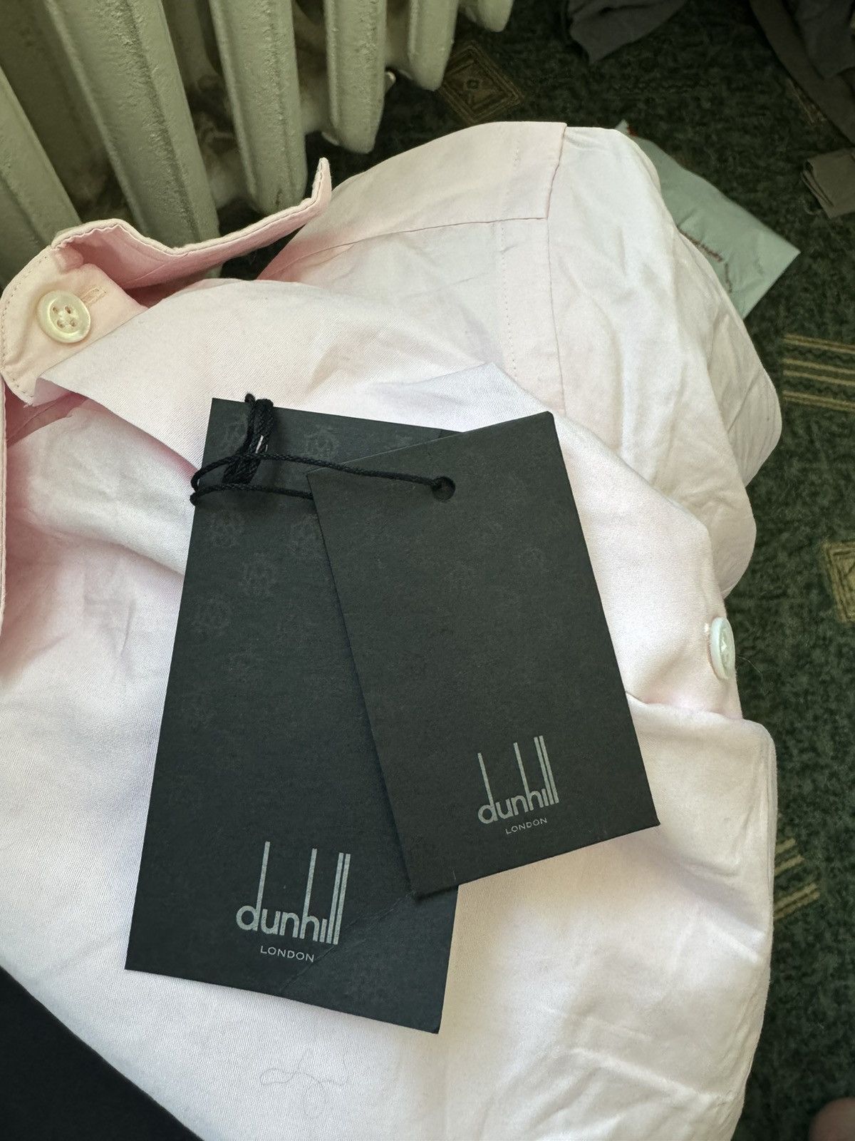 Alfred Dunhill × Vintage Dunhill London Engineered Fit New With Tags Long Shirt Size US L / EU 52-54 / 3 - 11 Thumbnail