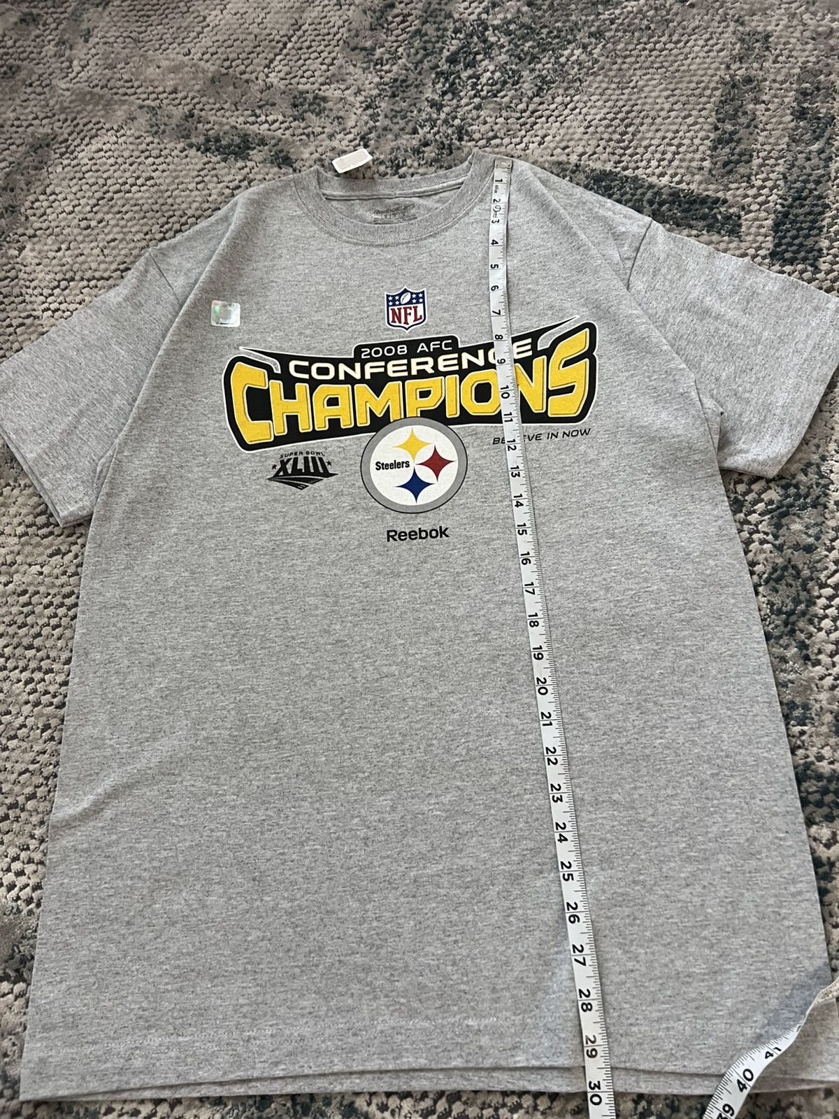 NFL × Reebok Y2K 2008 Steelers conference champion tee Size US M / EU 48-50 / 2 - 6 Thumbnail