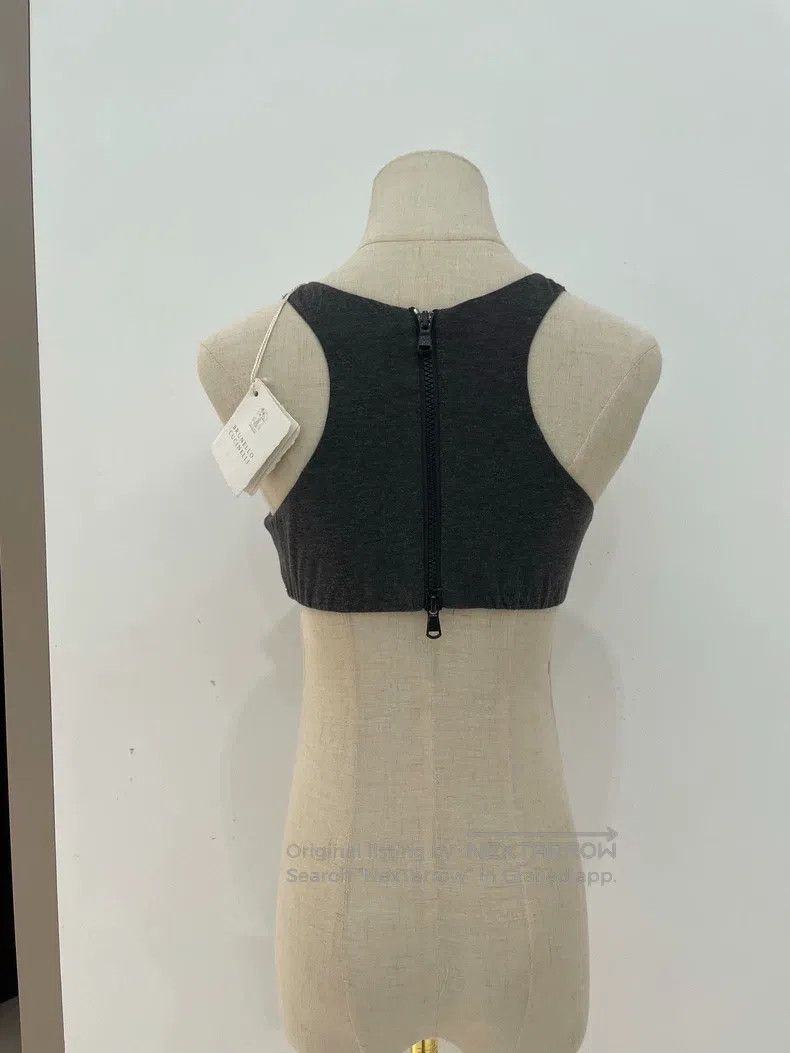 Brunello Cucinelli Brunello Cucinelli Silver studded cotton vest Size XS / US 0-2 / IT 36-38 - 3 Thumbnail