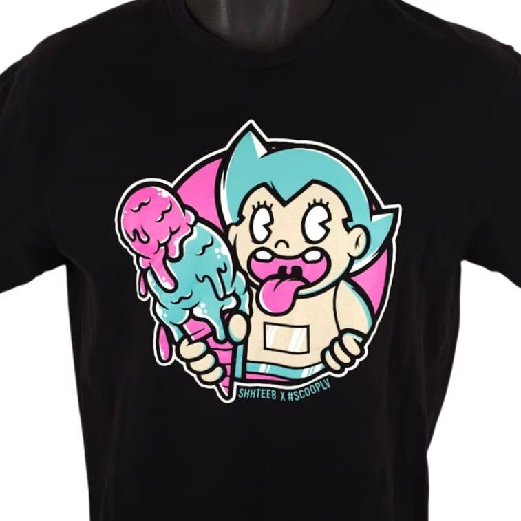 Vintage Shhteeb X Scoop LV T Shirt Mens Size Small Black Ice Cream Snack Tee Size US S / EU 44-46 / 1 - 2 Thumbnail