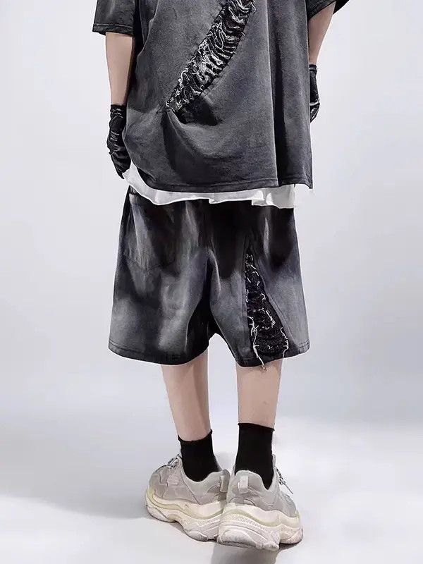 VIBE Vintage High Street Hip Hop Loose Fit Denim Shorts Size US 32 / EU 48 - 8 Thumbnail
