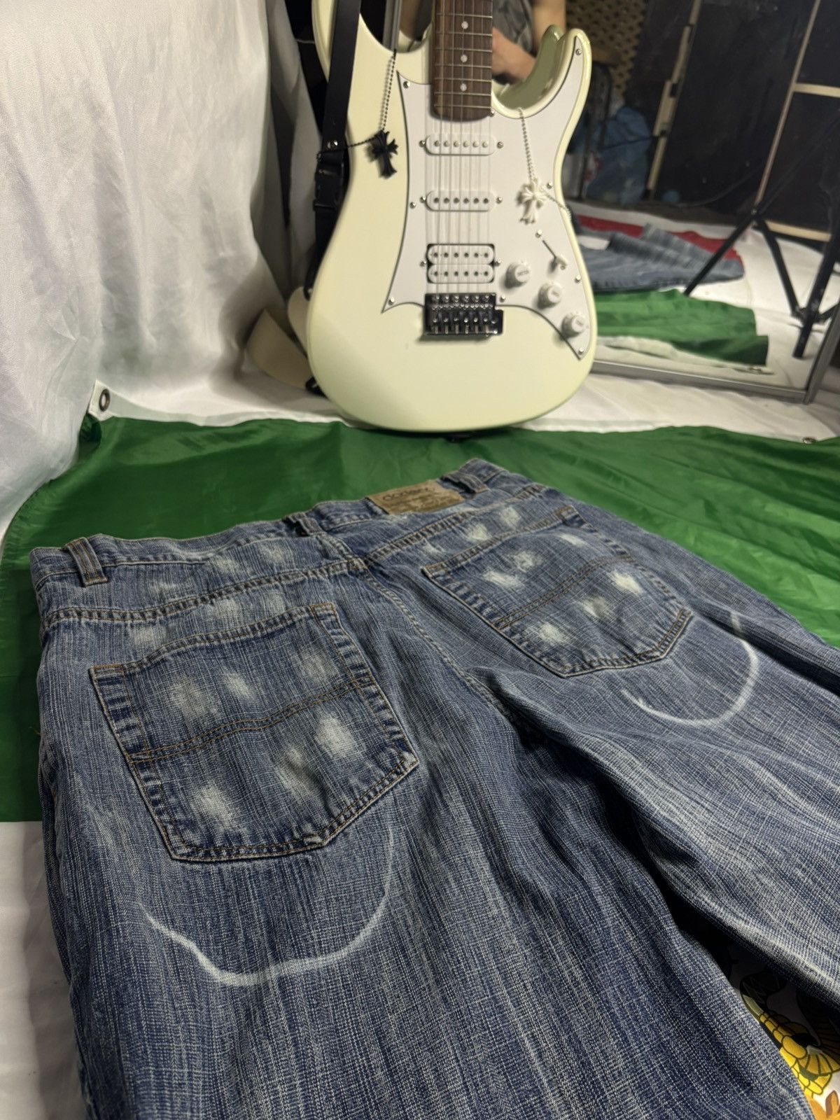 JNCO Vintage Y2K DODECA Faded baggy wide leg embroidered jeans Size US 36 / EU 52 - 6 Thumbnail