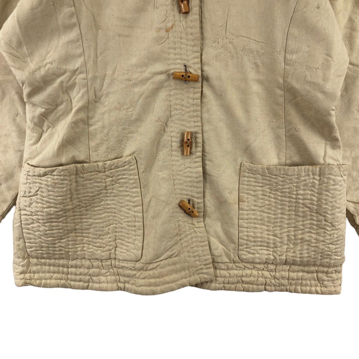 Issey Miyake TSUMORI CHISATO Jacket Sashiko Design With Bamboo Button Size US M / EU 48-50 / 2 - 3 Thumbnail
