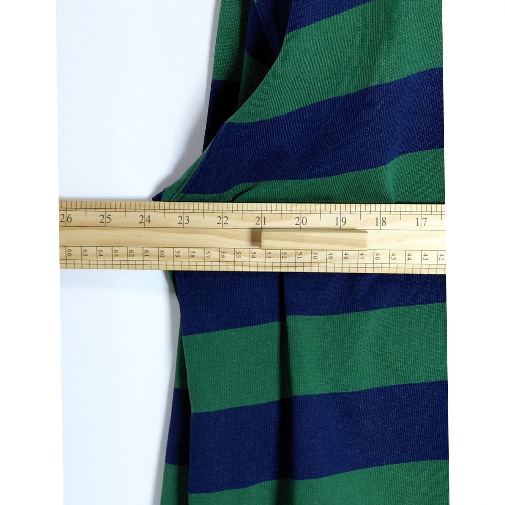 Brooks Brothers Brooks Brothers Rugby Shirt Striped 100% Cotton Long Sleeve Green Blue Size L Men Size US L / EU 52-54 / 3 - 5 Thumbnail