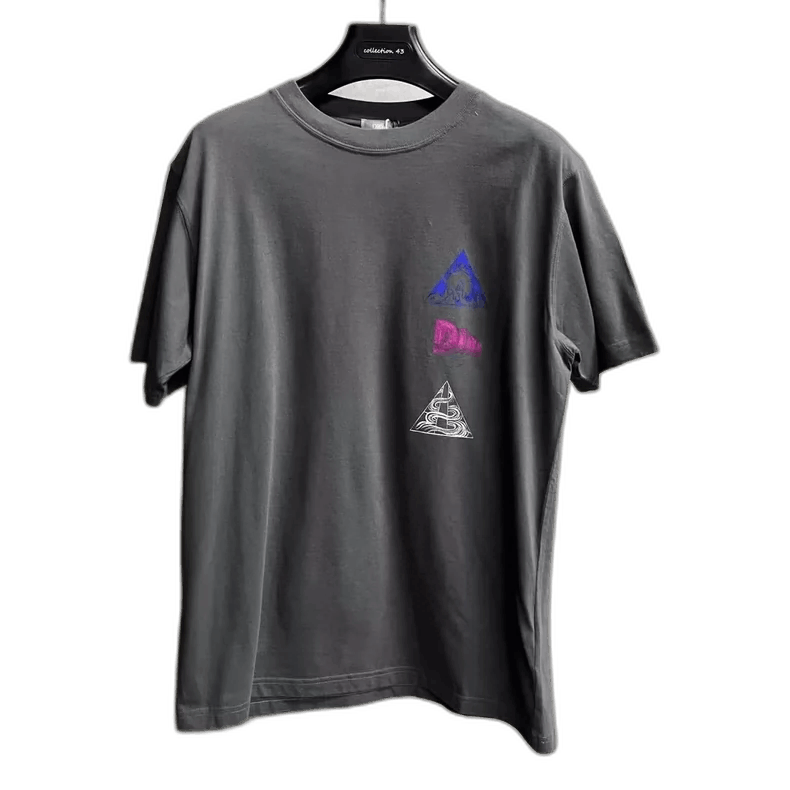 Dior Dior Gray Pattern Loose Short Sleeve TShirt-2506 Size US M / EU 48-50 / 2 - 1 Thumbnail