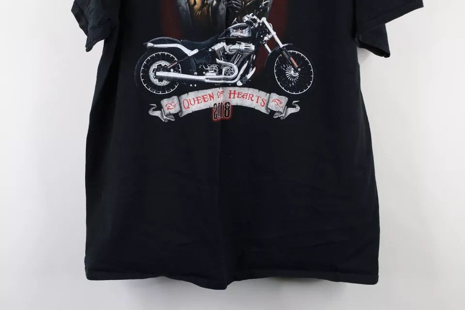 Vintage Vintage Y2K Night Pinup Girl Skeleton Motorcycle T-Shirt Size US XL / EU 56 / 4 - 12 Thumbnail