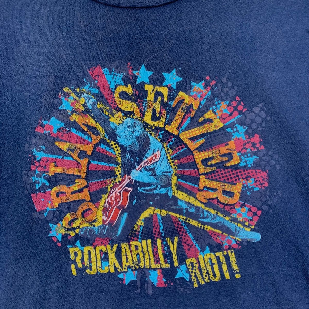 Vintage BRIAN SETZER Stray Cats Band Rockabilly Riot Shirt Size US L / EU 52-54 / 3 - 3 Thumbnail