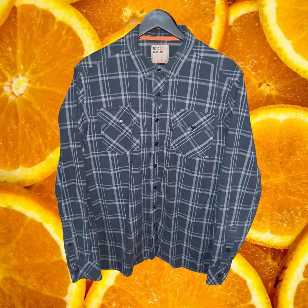 Other 511 Tactical Blue and Gray Snap Up Long Sleeve Shirt Size La Size US L / EU 52-54 / 3 - 1 Thumbnail