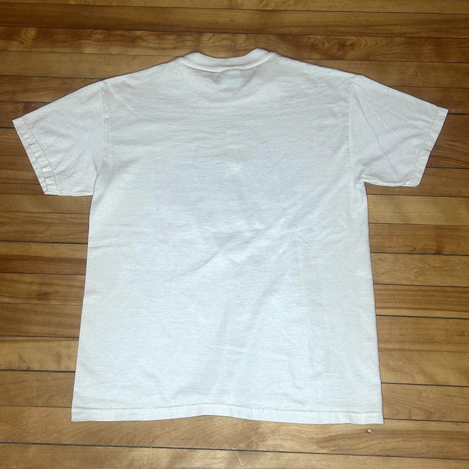 Hanes Y2K New Life white T-Shirt Has some stains Medium Size US M / EU 48-50 / 2 - 5 Thumbnail