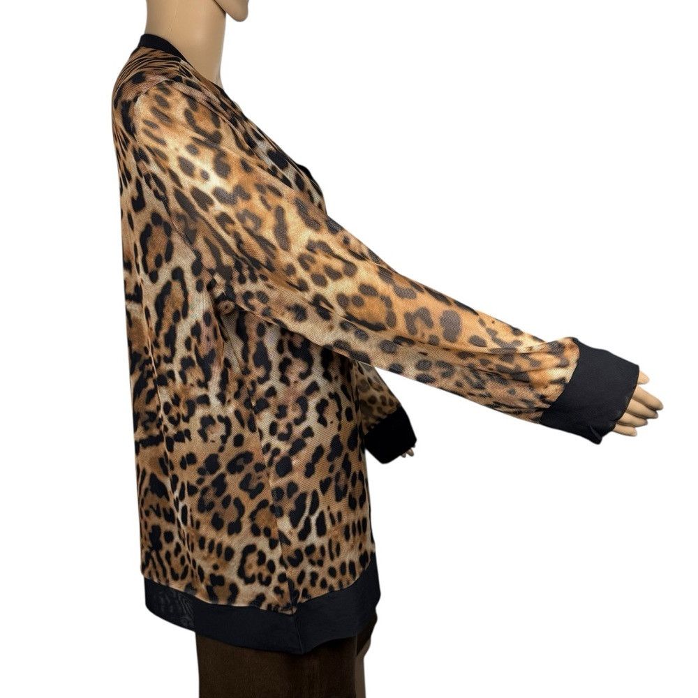 Chicos Chico's Animal Print Mesh Leopard Pattern Cardigan Size 3 U Size XL / US 12-14 / IT 48-50 - 5 Thumbnail