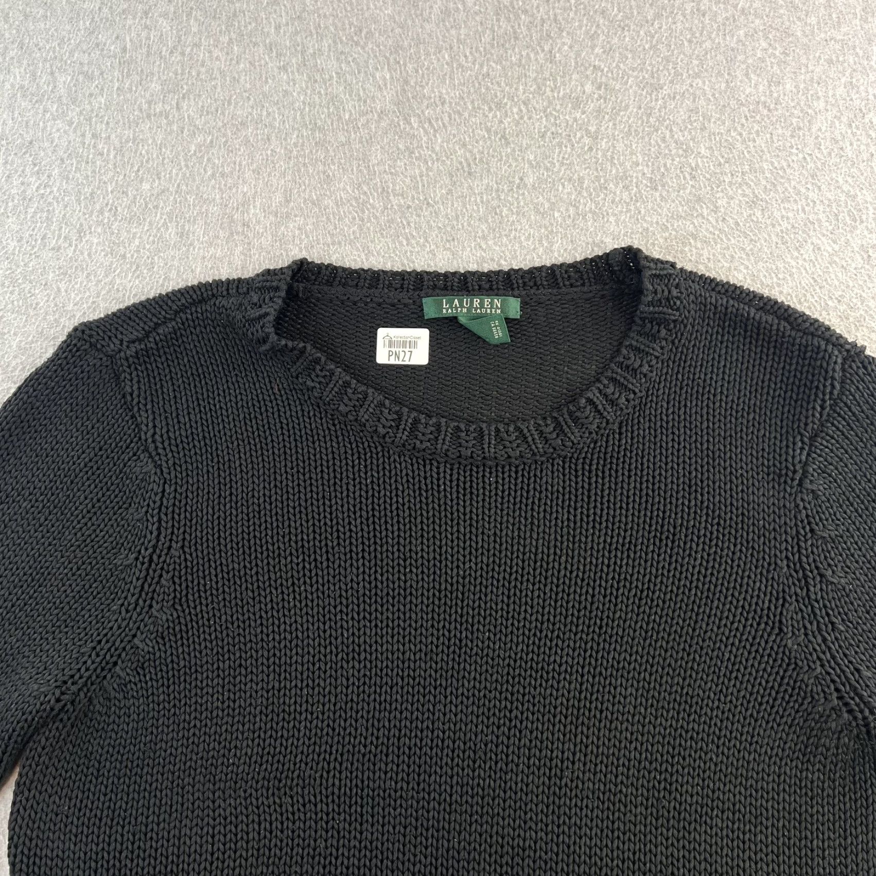Ralph Lauren VINTAGE? Lauren Ralph Lauren Sweater Womens Large Black Knit Crewneck Pullover Classic Size L / US 10 / IT 46 - 5 Thumbnail