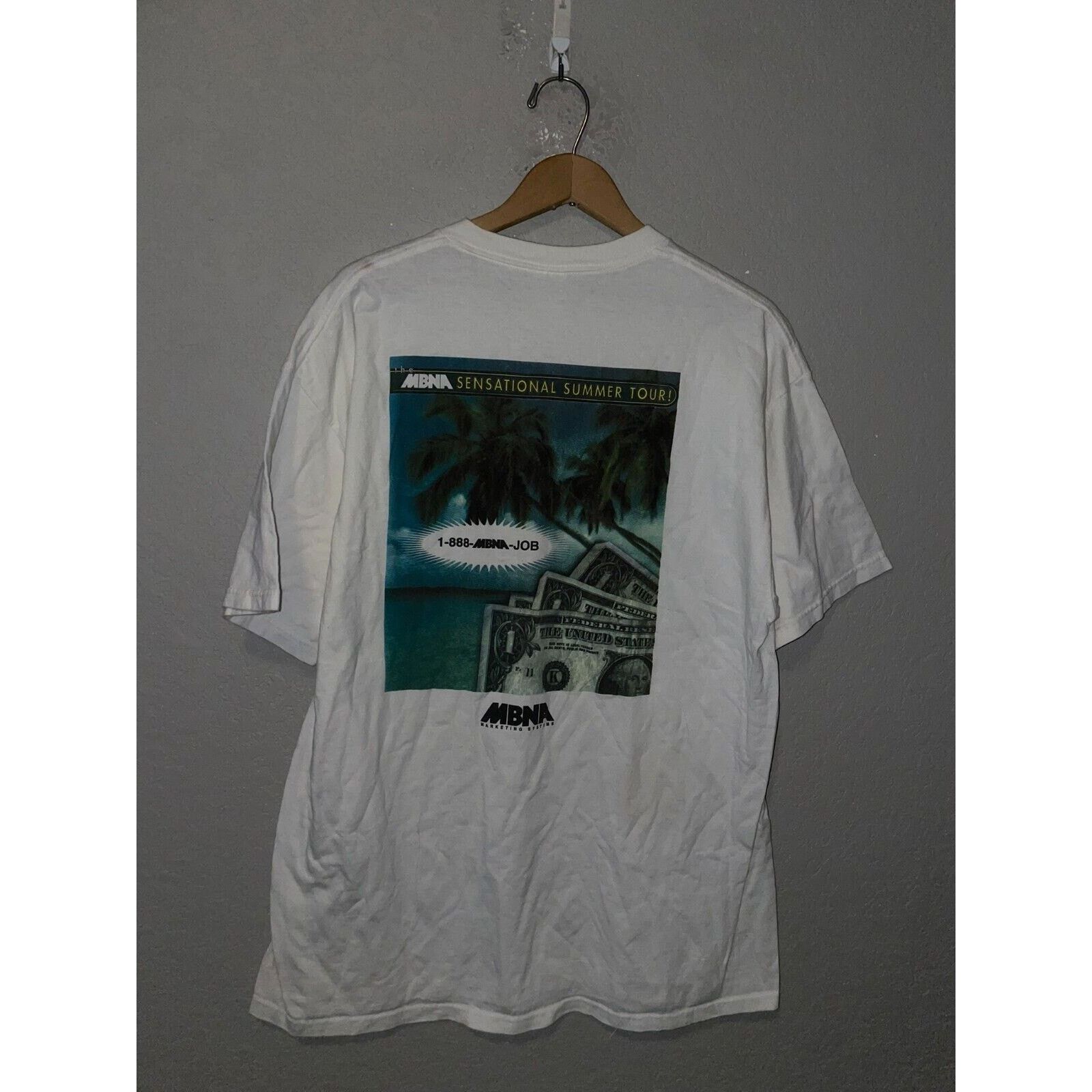Delta Vintage Money Shirt MBNA Sensational Summer Tour Dollar XL Size US XL / EU 56 / 4 - 5 Thumbnail