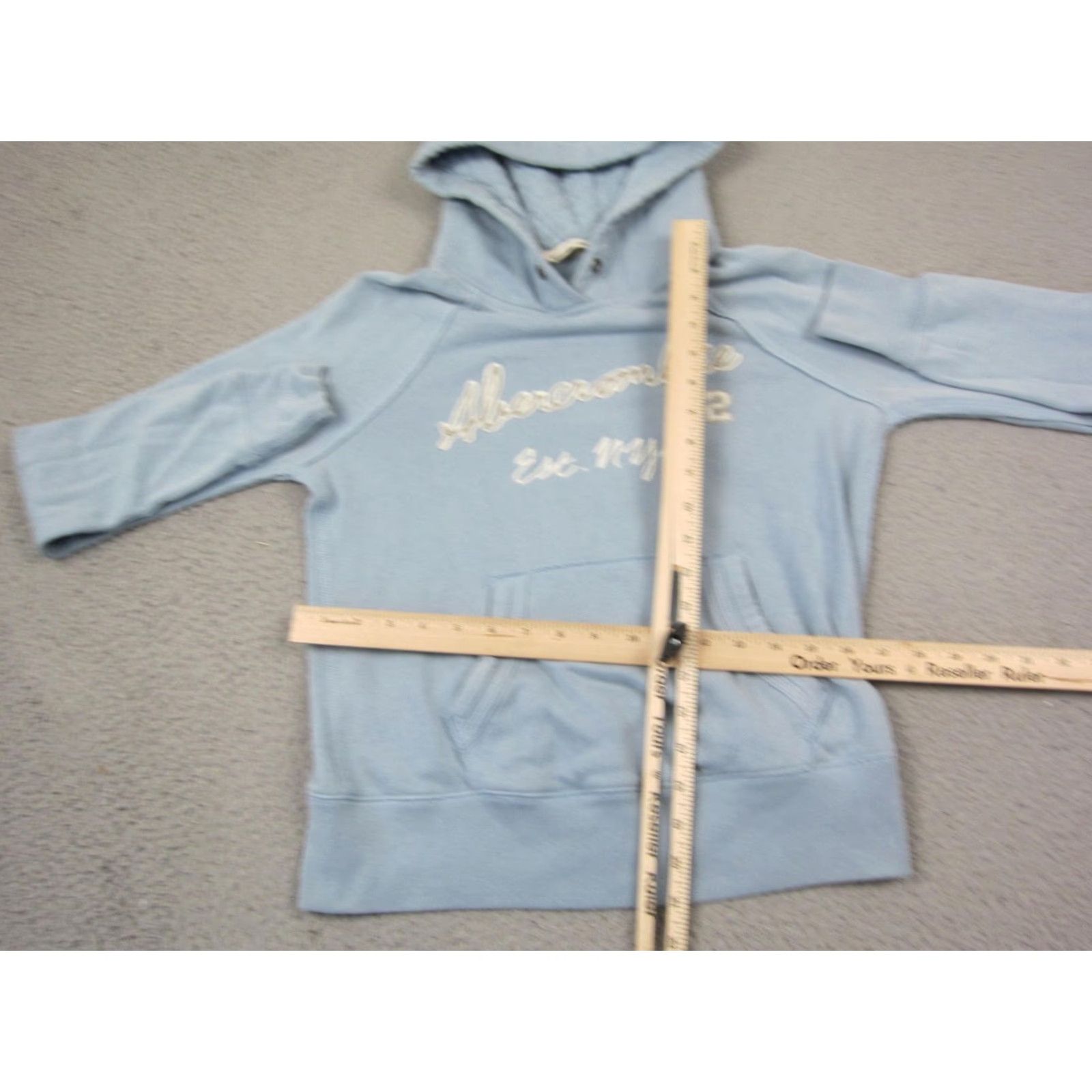 Abercrombie & Fitch Abercrombie & Fitch Hoodie Womens S Blue Logo Embroidered Pullover Sweatshirt Fleece Casual Size S / US 4 / IT 40 - 6 Thumbnail