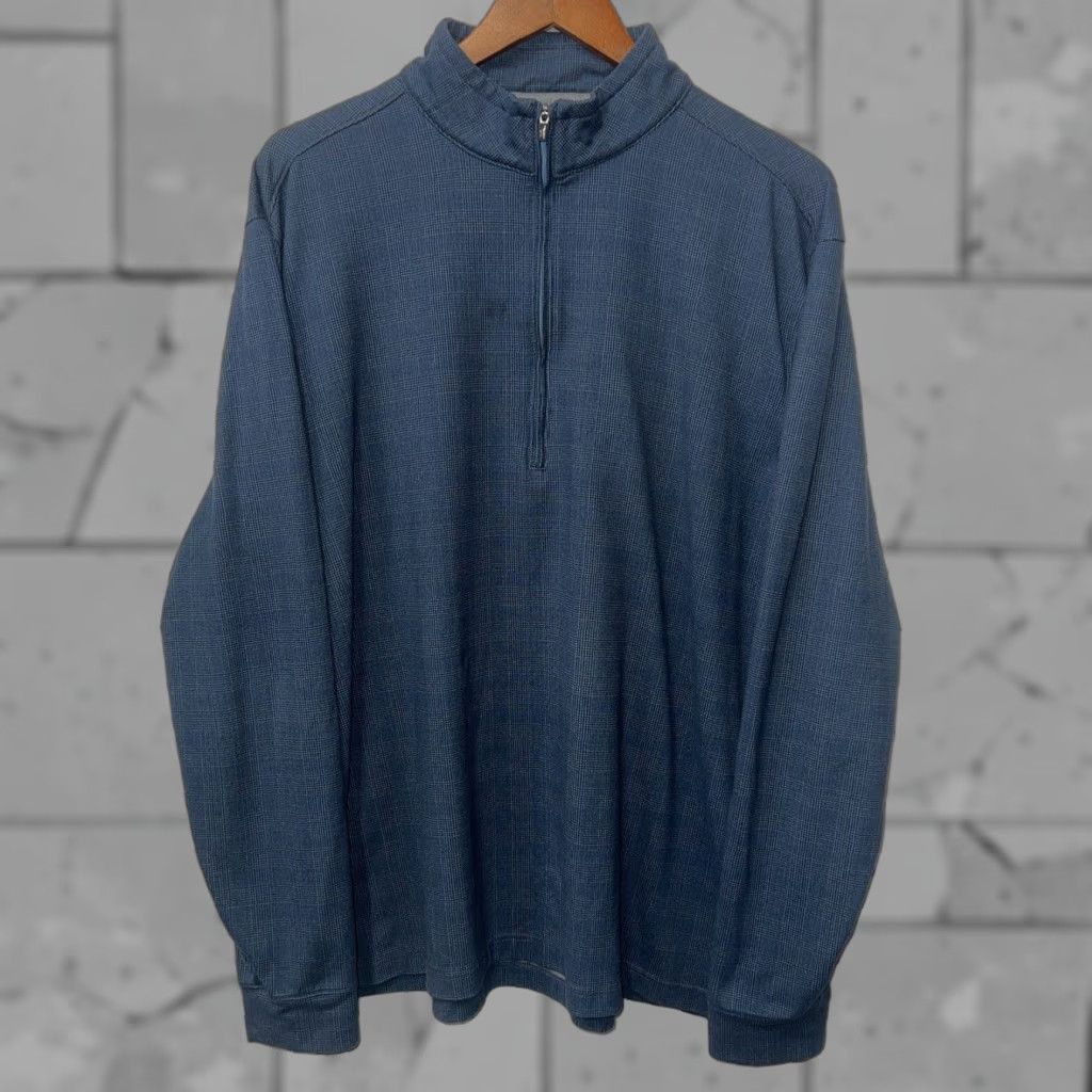 johnnie-O VINTAGE Johnnie O Men Sweater Pullover XL Blue Half Zip Fashionable Winter Gift Size US XL / EU 56 / 4 - 1 Thumbnail
