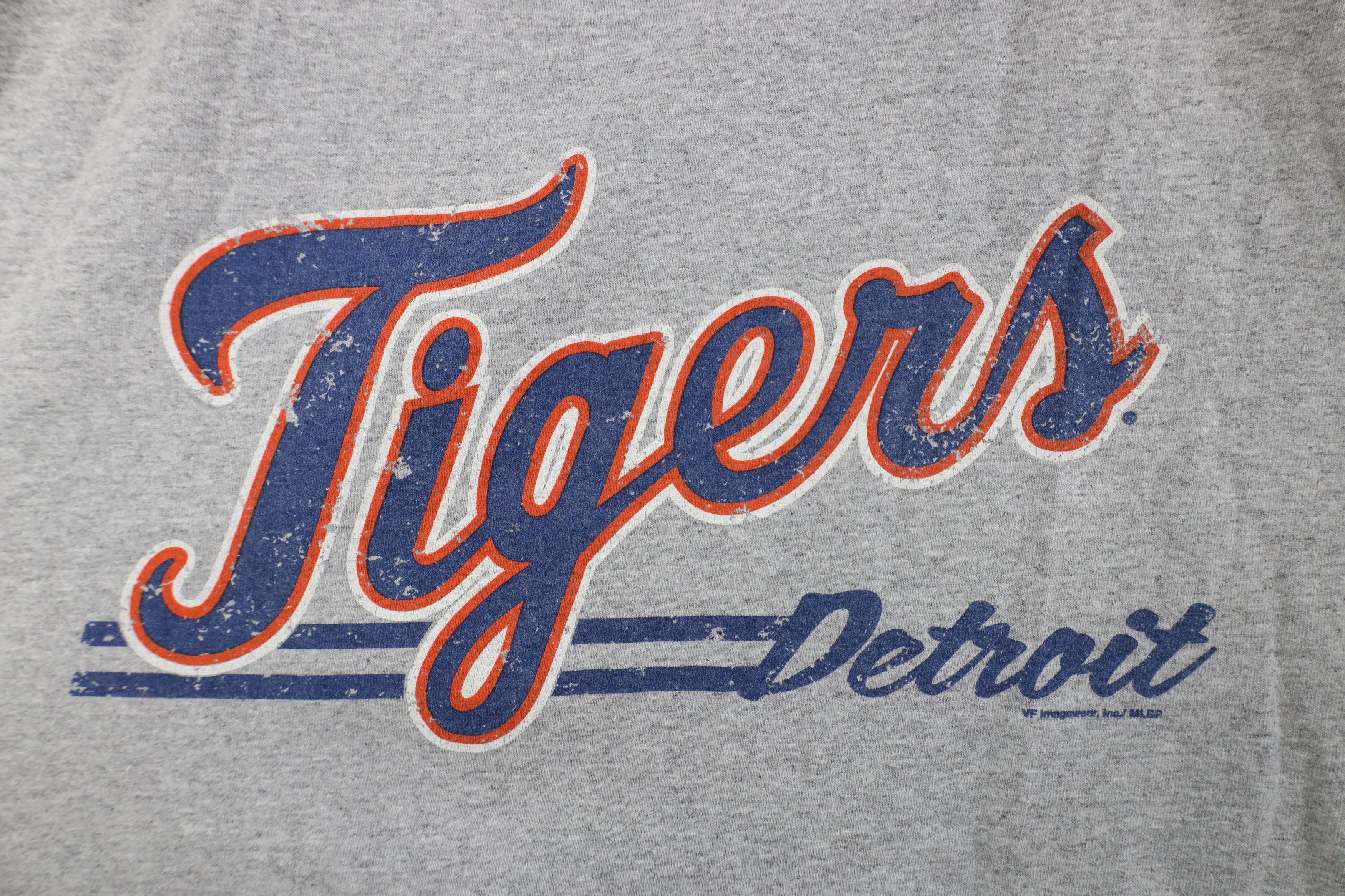 Vintage Vintage Y2K Detroit Tigers Baseball Muscle T-Shirt Gray Size US XL / EU 56 / 4 - 4 Thumbnail