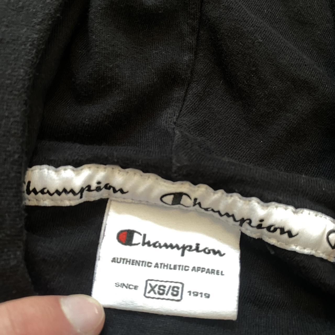 Champion Champion black cropped hoodie with drawstring Size US S / EU 44-46 / 1 - 4 Thumbnail