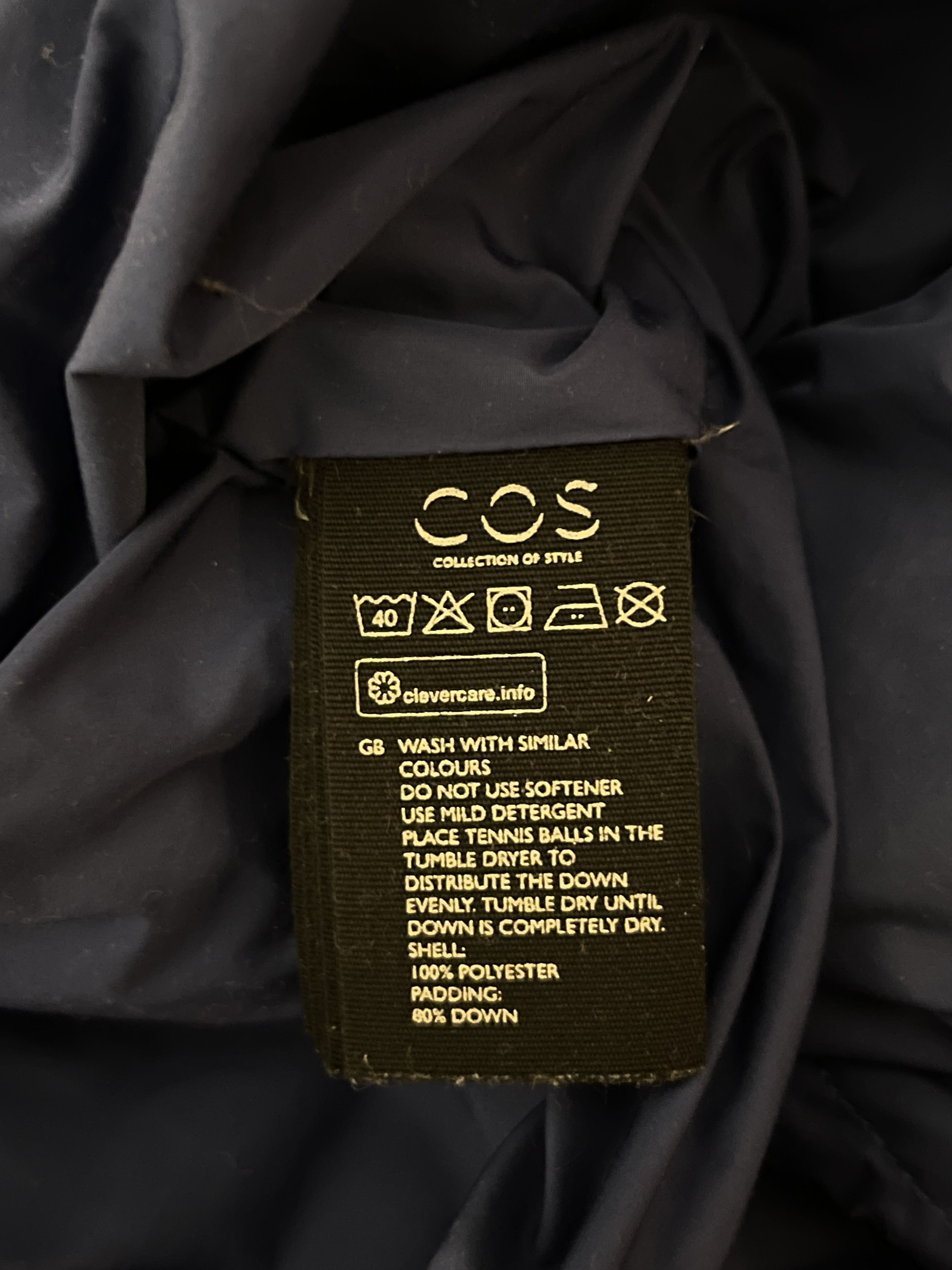 Cos × Japanese Brand Viral COS Puffer Down Blue Jacket Size S / US 4 / IT 40 - 7 Thumbnail