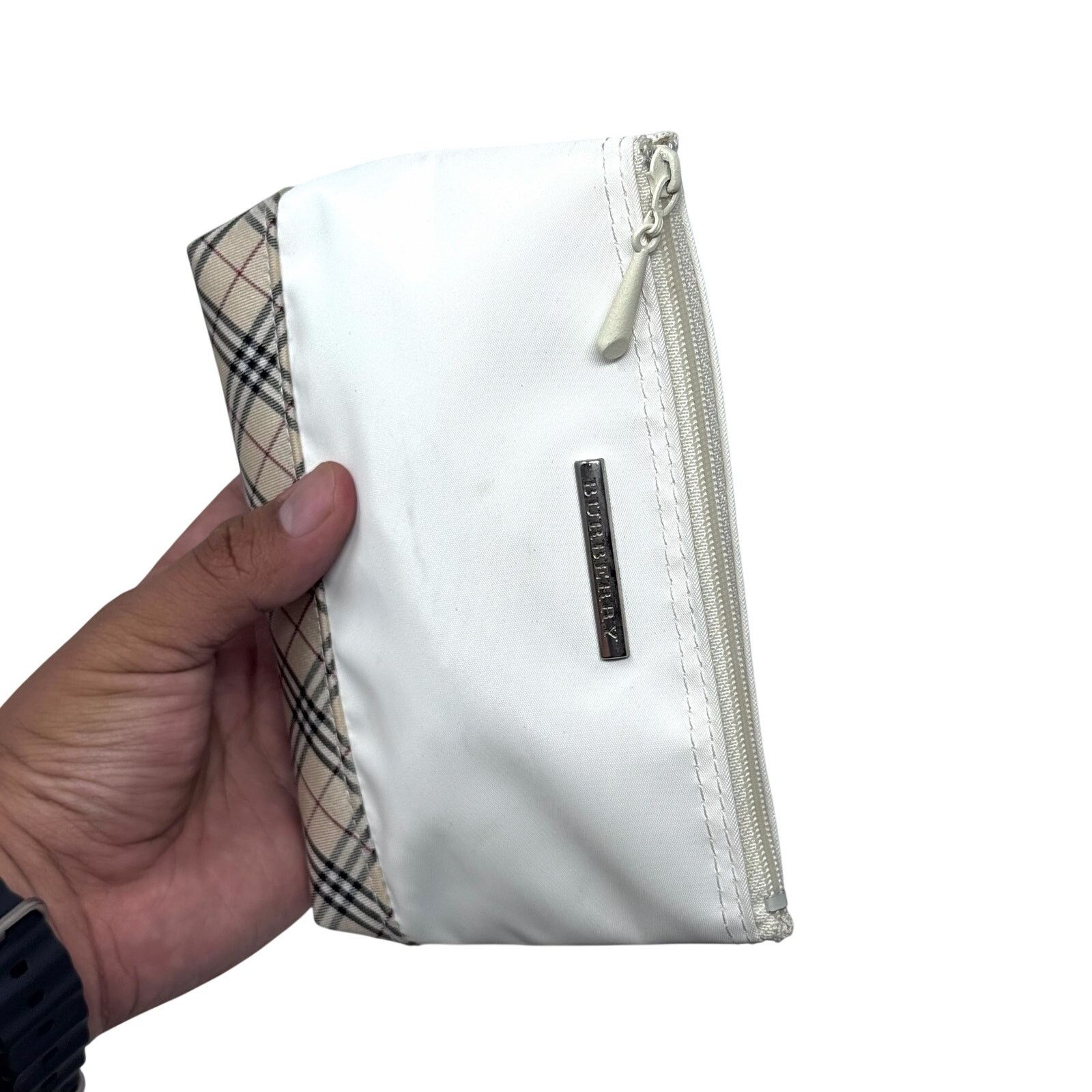 Burberry Burberry White Zipper Pouch Size ONE SIZE - 3 Thumbnail