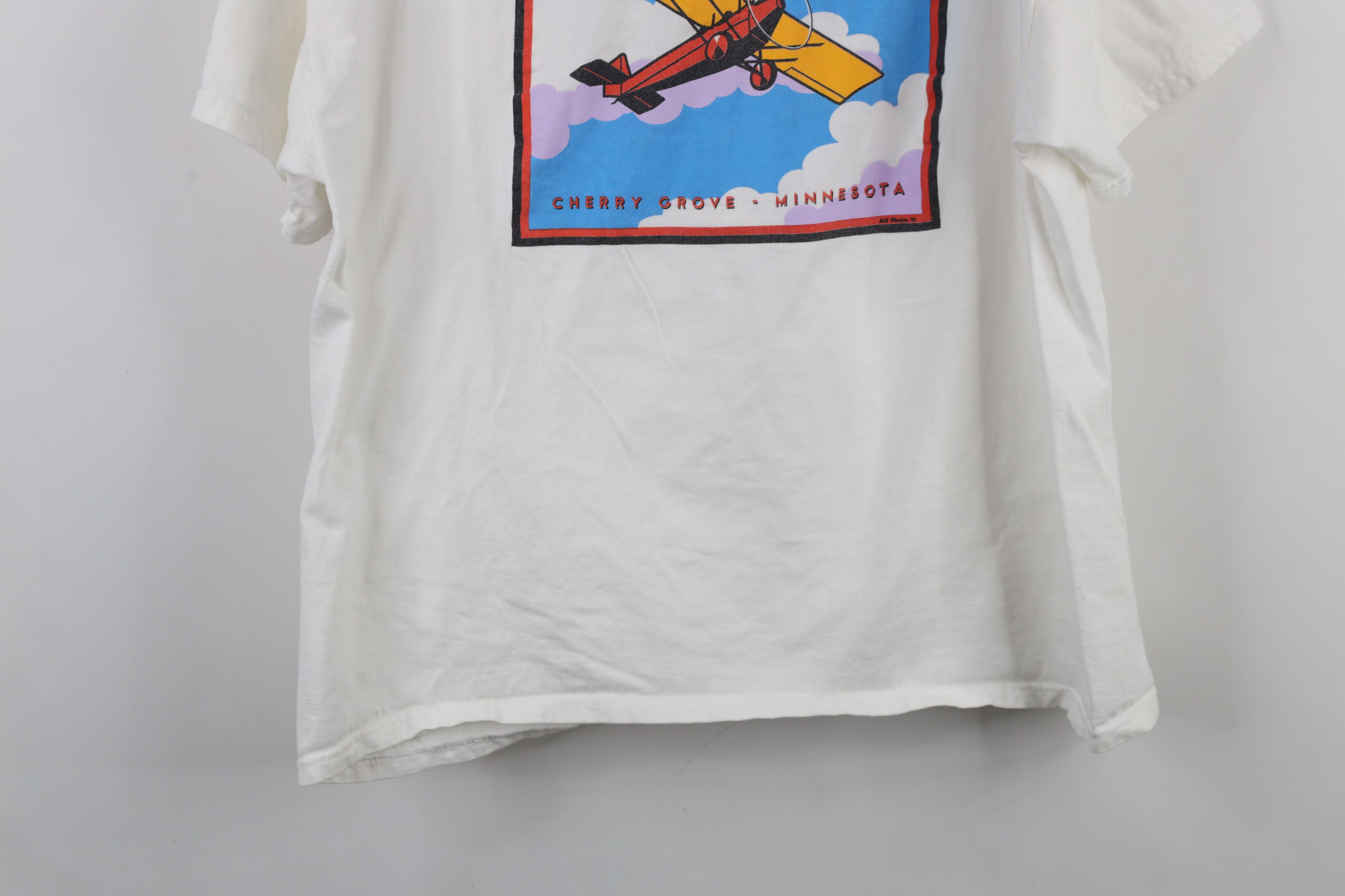 Vintage Vintage 90s Pietenpol Airplanes Short Sleeve T-Shirt White Size US XL / EU 56 / 4 - 13 Thumbnail