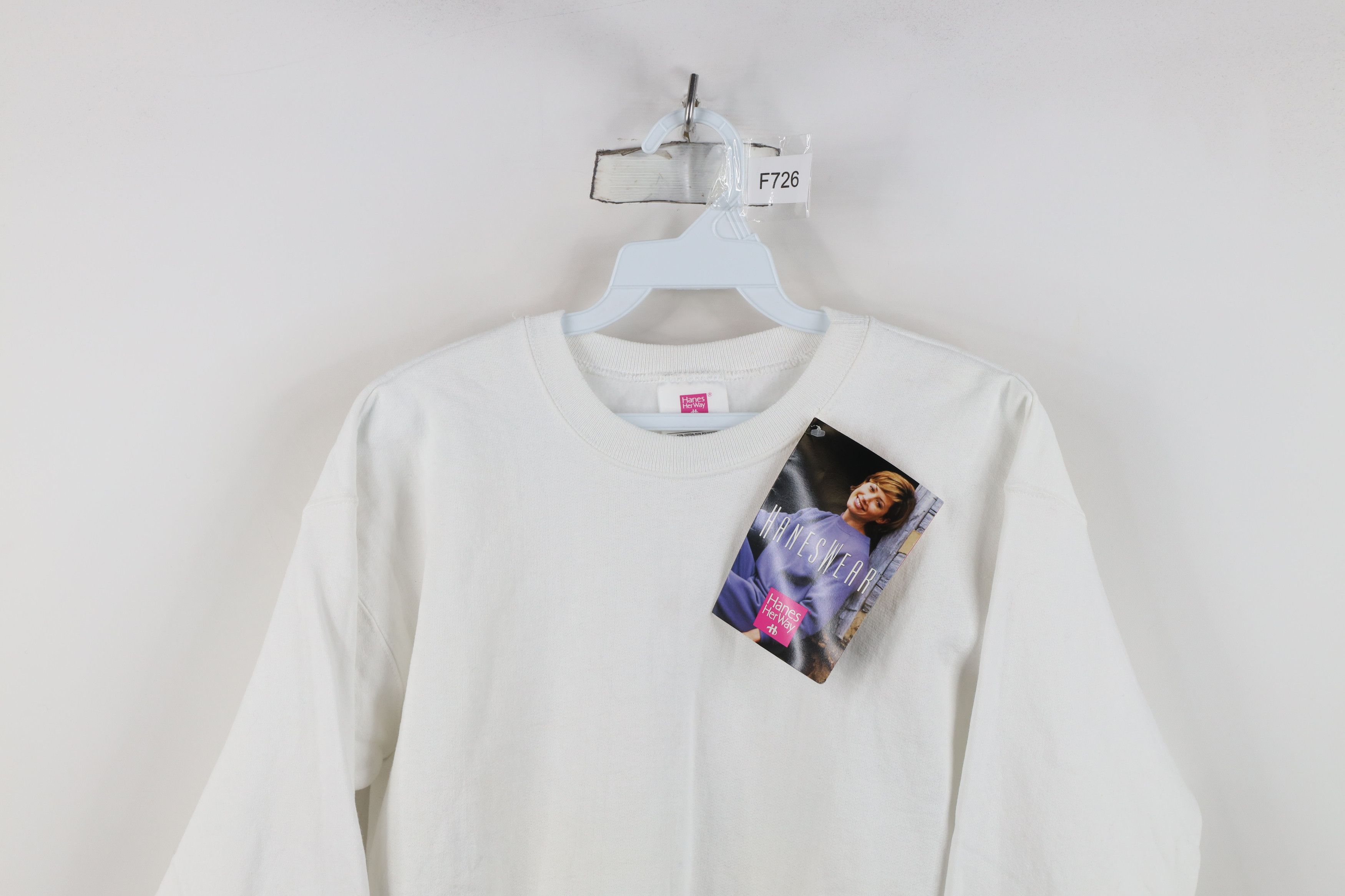 Vintage Deadstock Vintage 90s Streetwear Crewneck Sweatshirt White Size S / US 4 / IT 40 - 2 Thumbnail