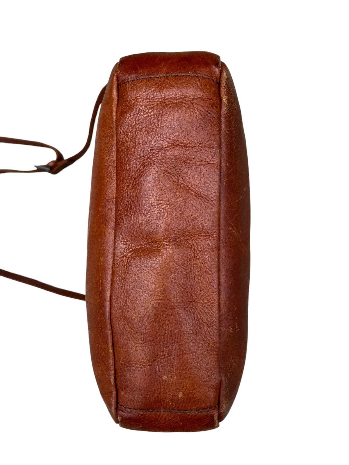 Leather Vintage Turkuabo Japan Faded Patina Leather Sling Bag Size ONE SIZE - 18 Thumbnail