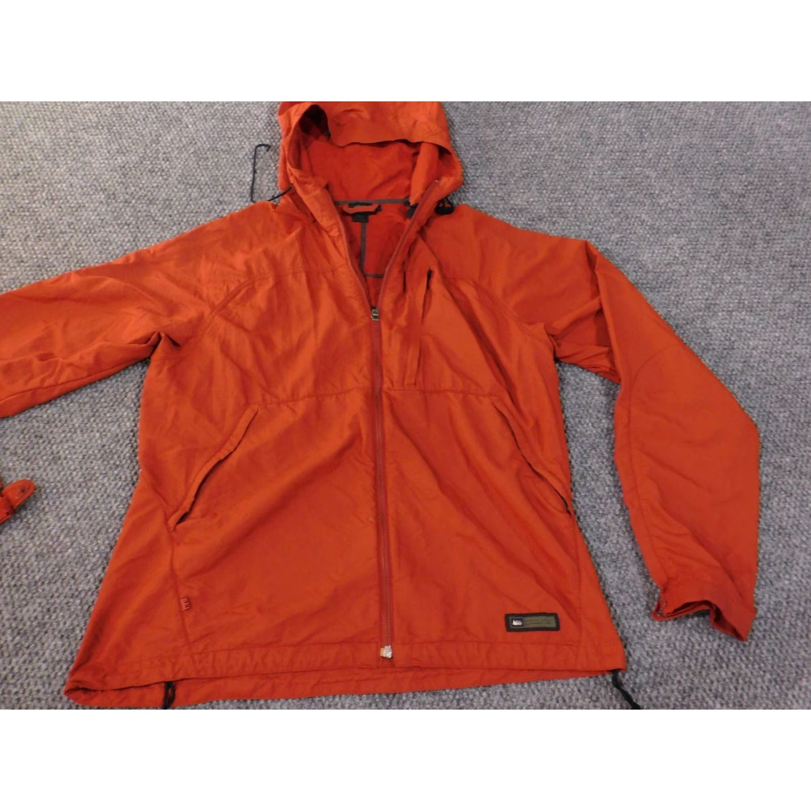 Vintage REI Jacket Mens Large Rain Coat Hardshell Zip Outdoors Windbreaker Black Full Zip Logo Knit Nylon Mid-Length Outdoor Winter Fall Casual Regular Size US L / EU 52-54 / 3 - 2 Thumbnail