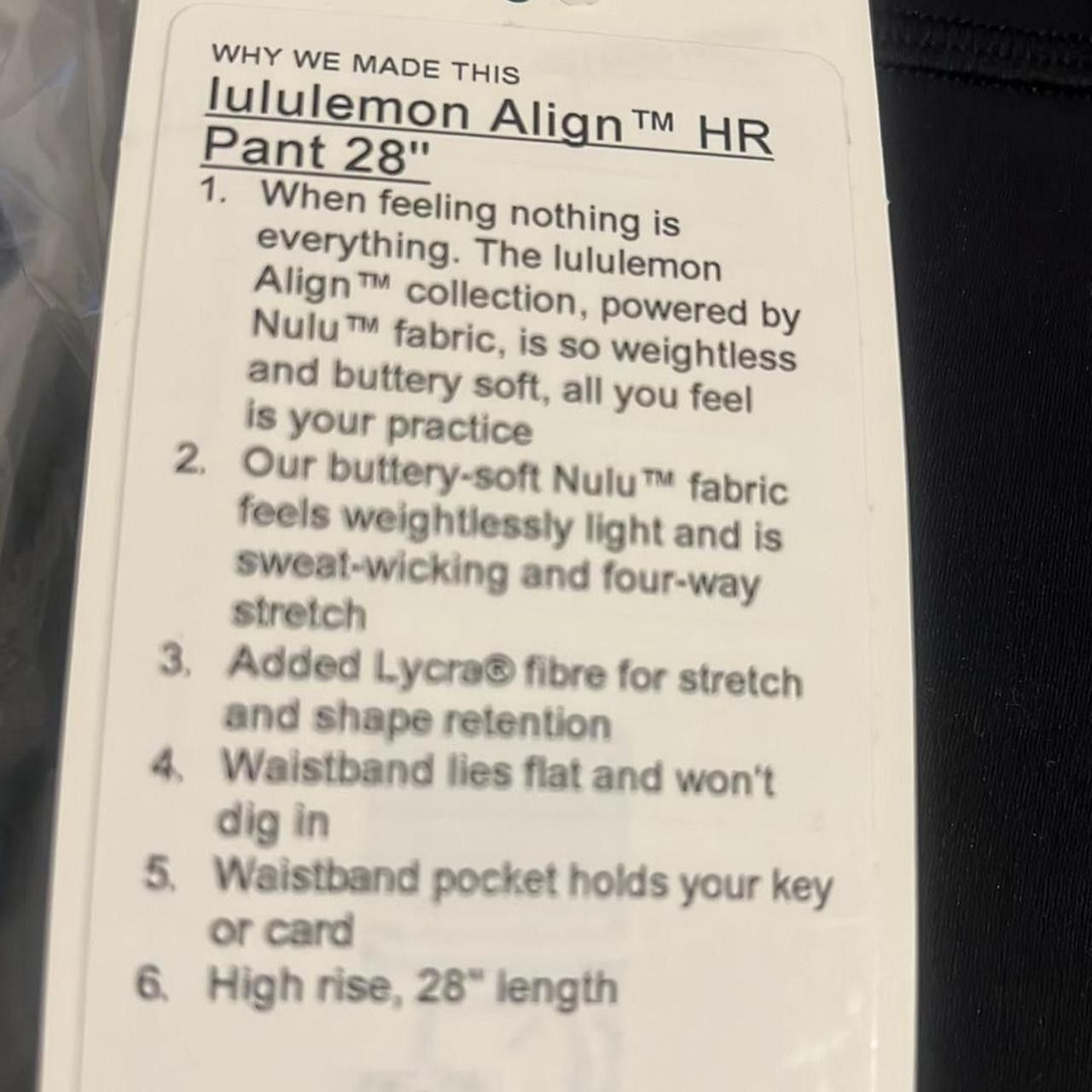 Designer Lululemon Align Hr Pants 28 Size 28" / US 6 / IT 42 - 6 Thumbnail