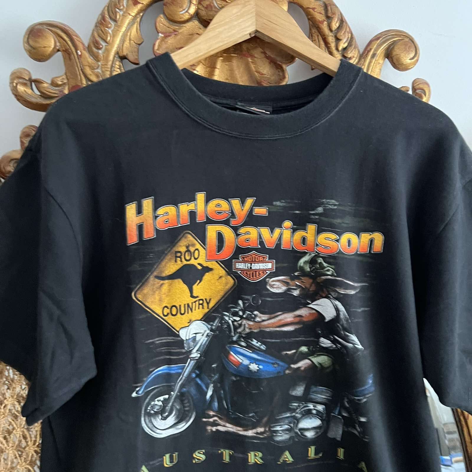 Harley Davidson × Vintage Vintage 1992 Harley Davidson Australia Tee 90s Sz XL Size US XL / EU 56 / 4 - 4 Thumbnail