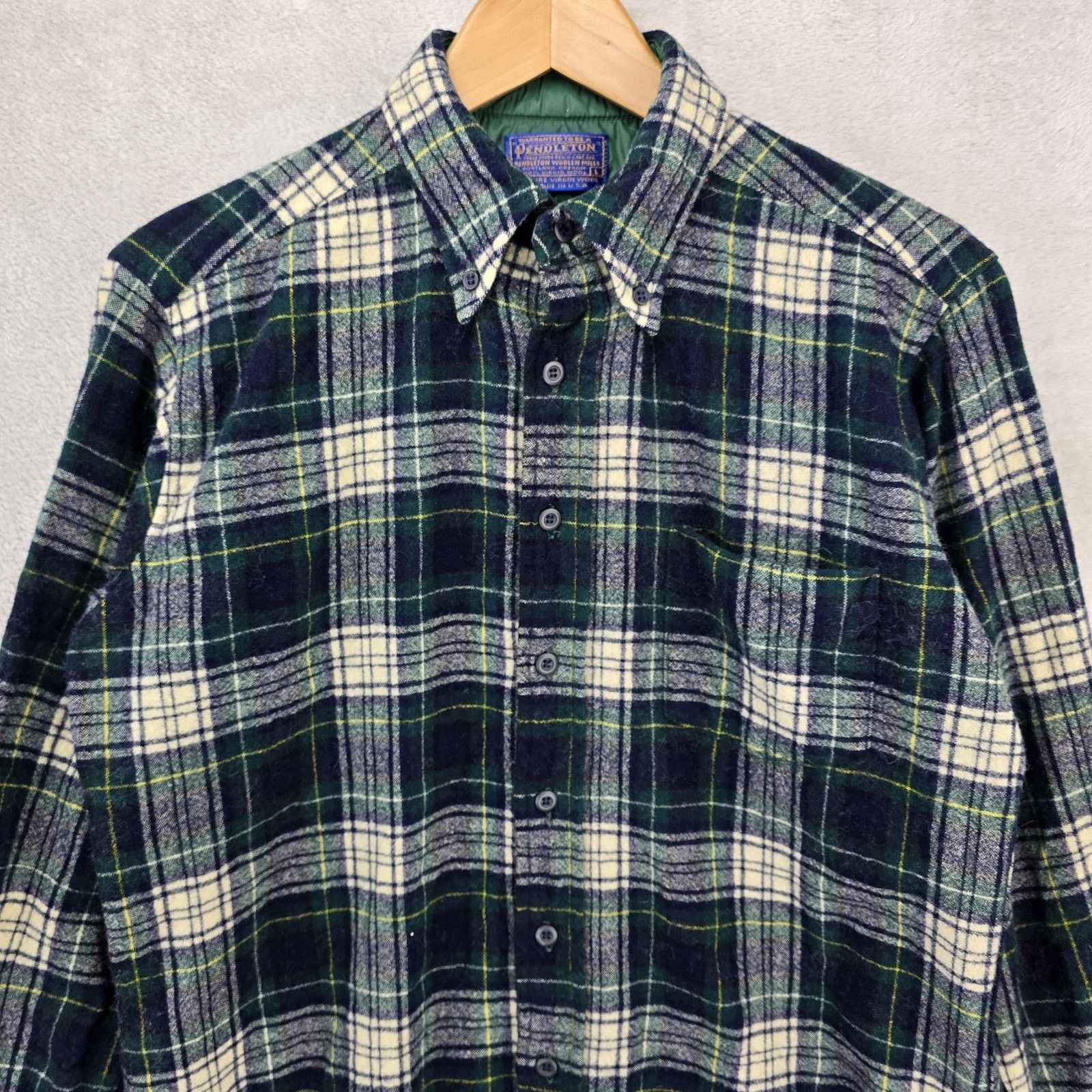 Pendleton Vtg Pendleton Plaid Flannel Shirt Medium Virgin Wool FLAWS Size US M / EU 48-50 / 2 - 2 Thumbnail