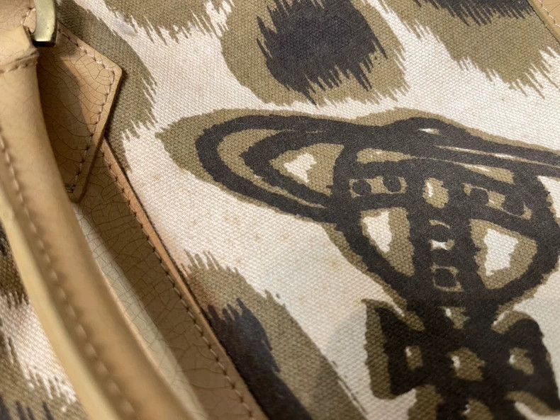 Vivienne Westwood Vivienne Westwood Brown leopard print Saturn canvas patch Size ONE SIZE - 9 Thumbnail