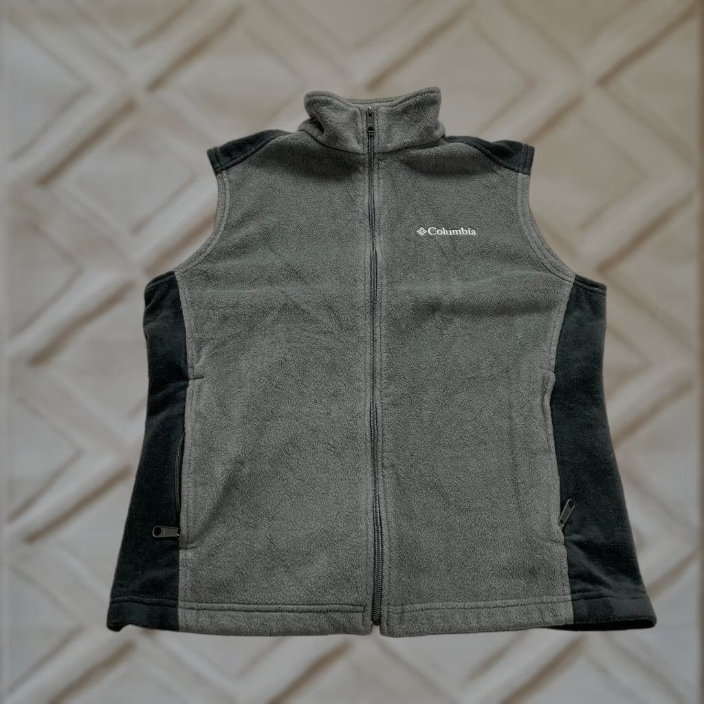 Vintage Columbia Vest Men Medium Gray Black Fleece Outdoor Hiking Steens Mountain Mens Size US M / EU 48-50 / 2 - 1 Thumbnail