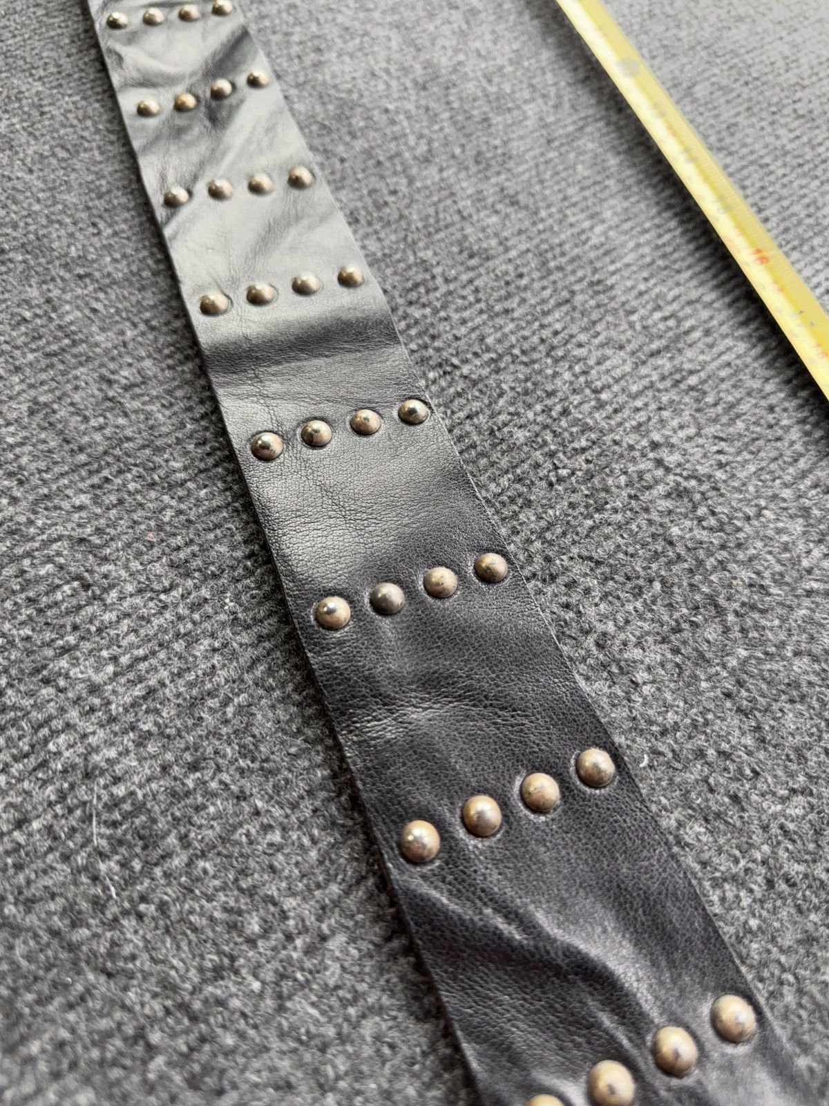 Japanese Brand Vintage Avant Garde Studded Leather Belt Punk Grunge Y2K Size ONE SIZE - 15 Thumbnail