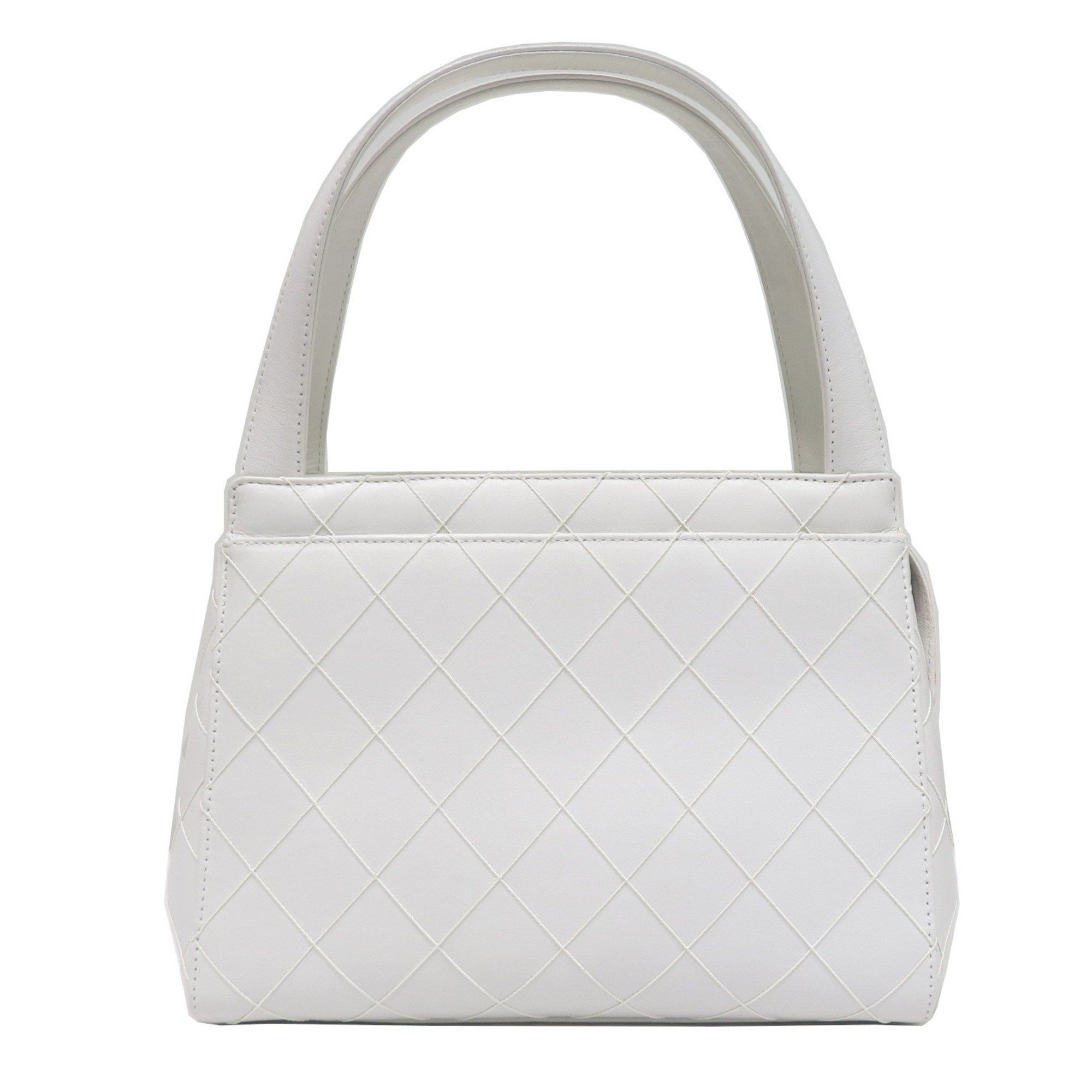 image of Chanel Bicolore Handbag White Leather Women's Men's