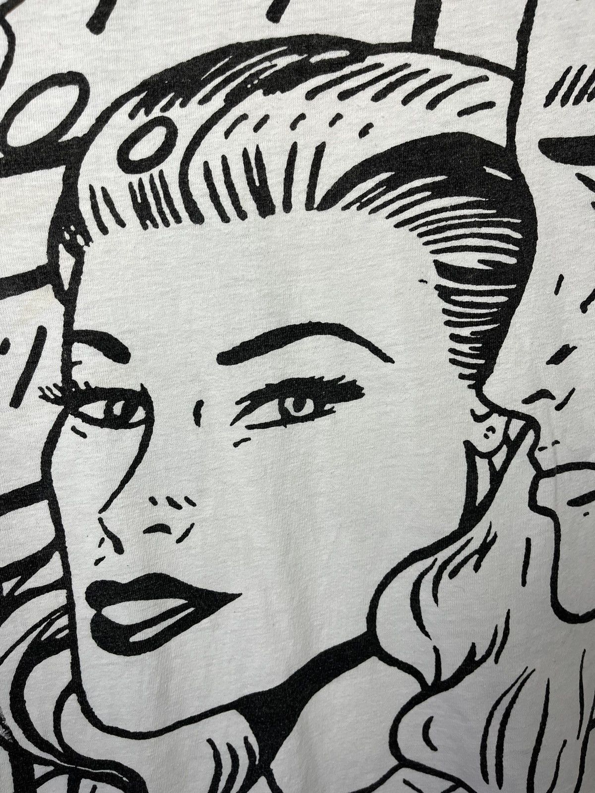 Vintage Rare Vintage 90s Roy Lichtenstein all over print comics tee Size US XL / EU 56 / 4 - 4 Thumbnail