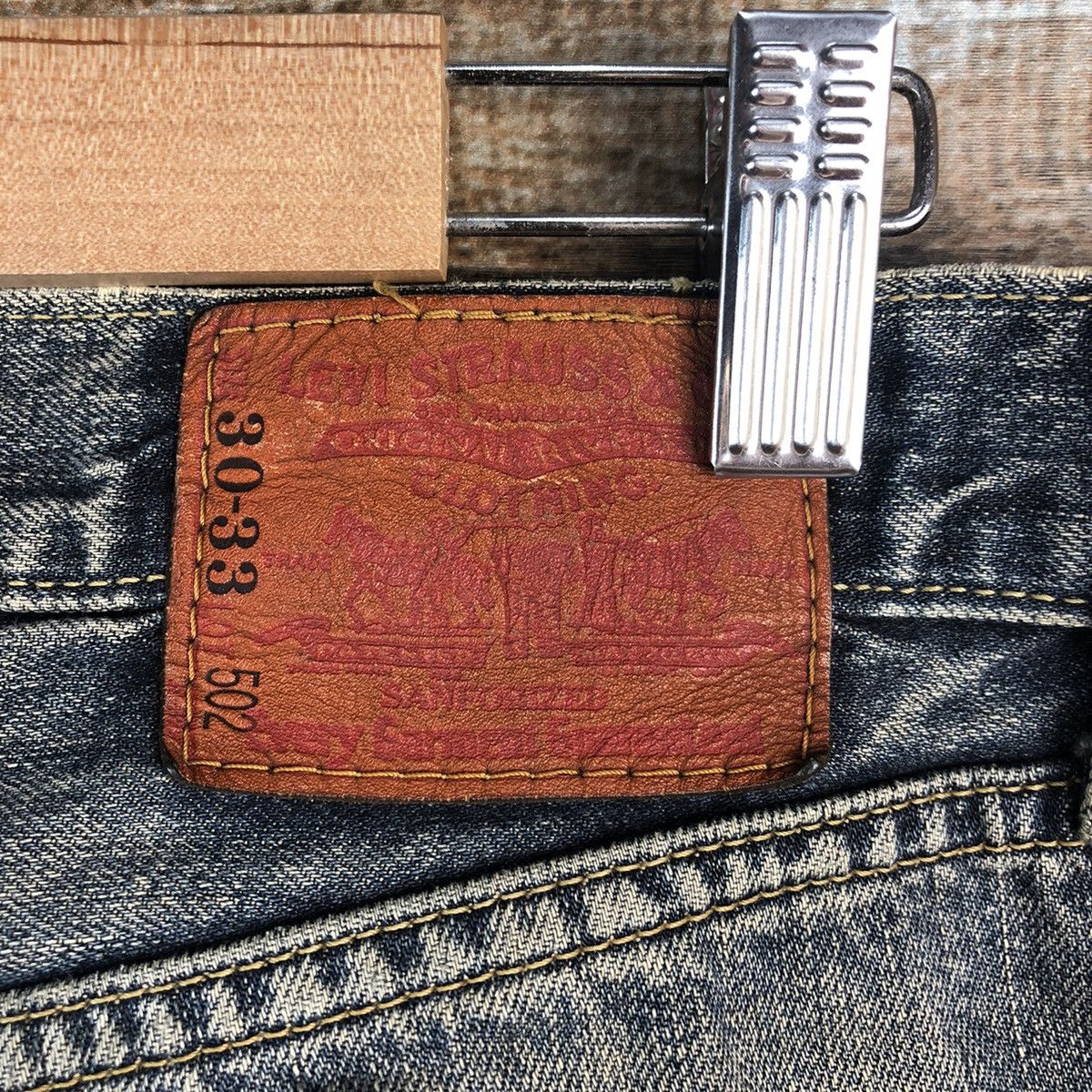 Levi's 503 Levis Blue ripped distressed Denim jeans #A2615 Size US 30 / EU 46 - 21 Thumbnail