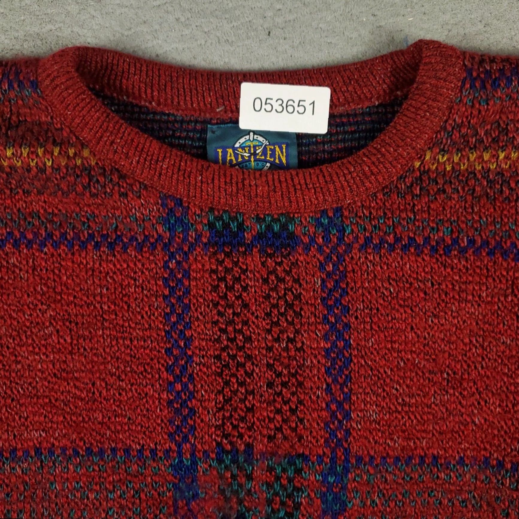Jantzen Jantzen Mens Large Red Plaid Sweater Vintage USA Casual Pullover Size US L / EU 52-54 / 3 - 2 Thumbnail