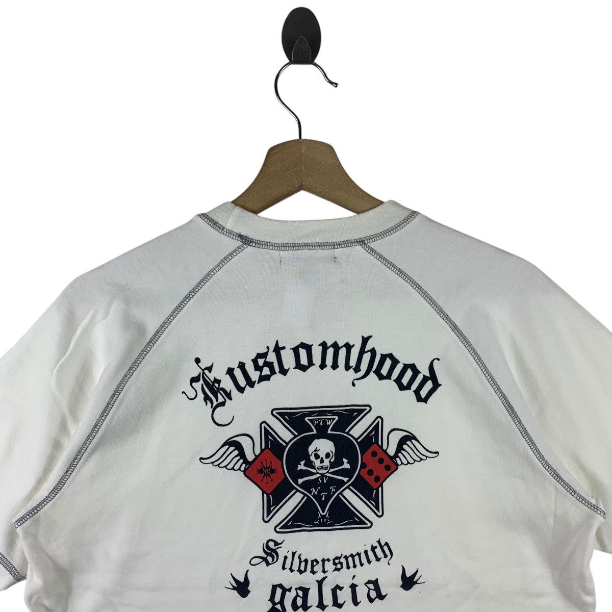 KUSTOMHOOD silver galcia accessory motor japanese back tee